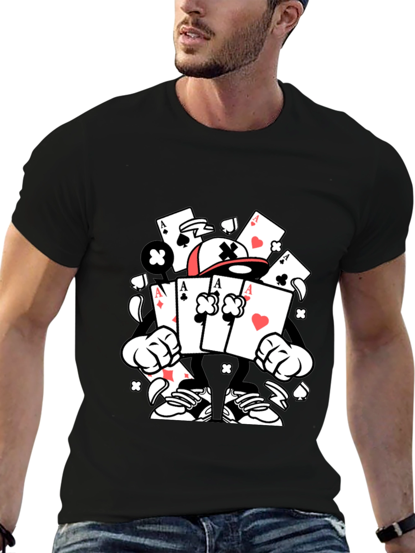 Ace Card Character Graphic T-Shirt