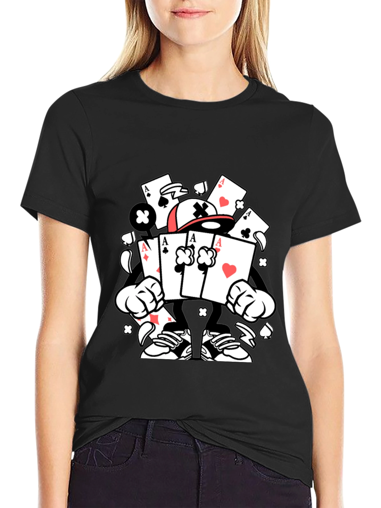 Ace Card Character Graphic T-Shirt