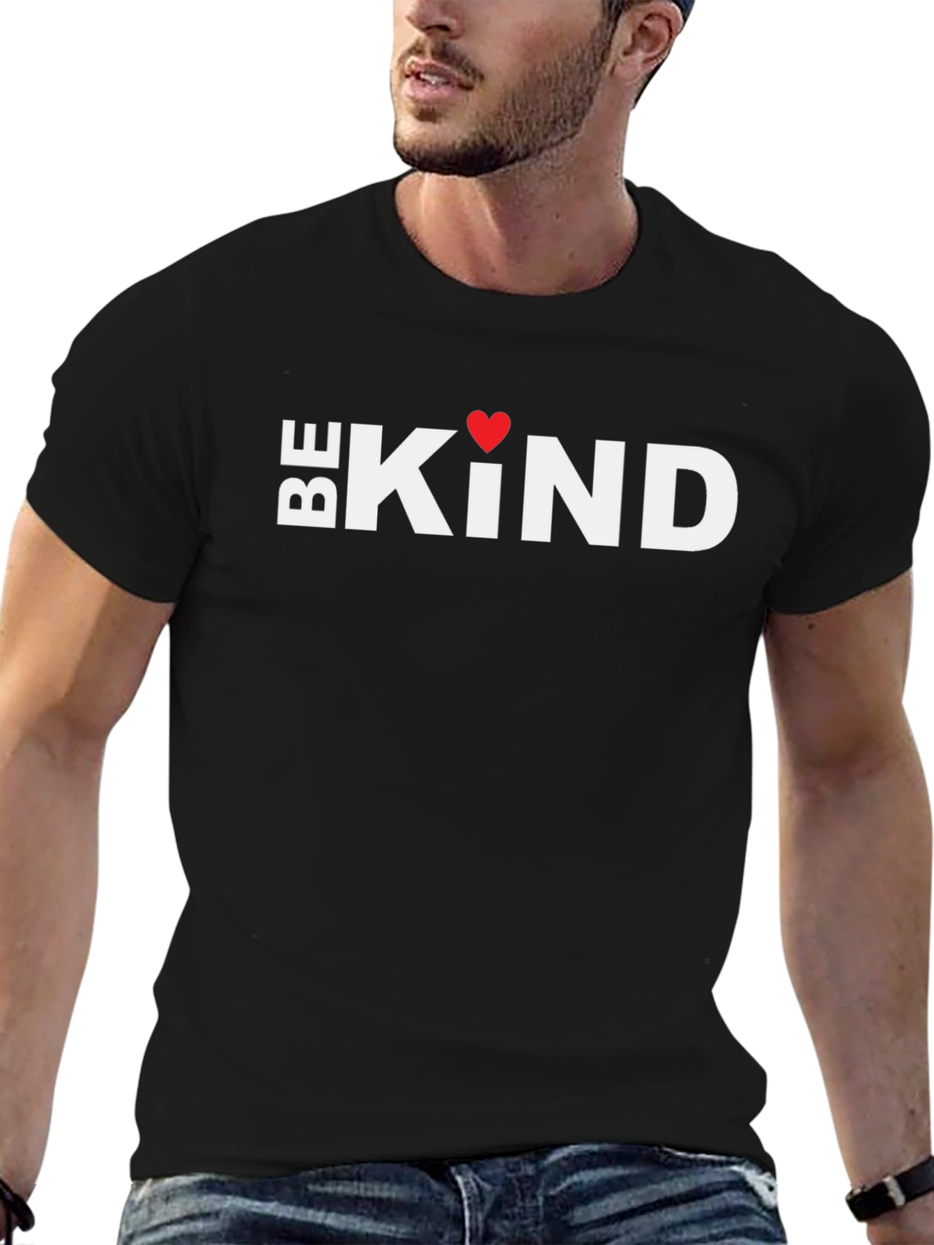 Be Kind Heart Graphic Tee - Black Unisex Shirt