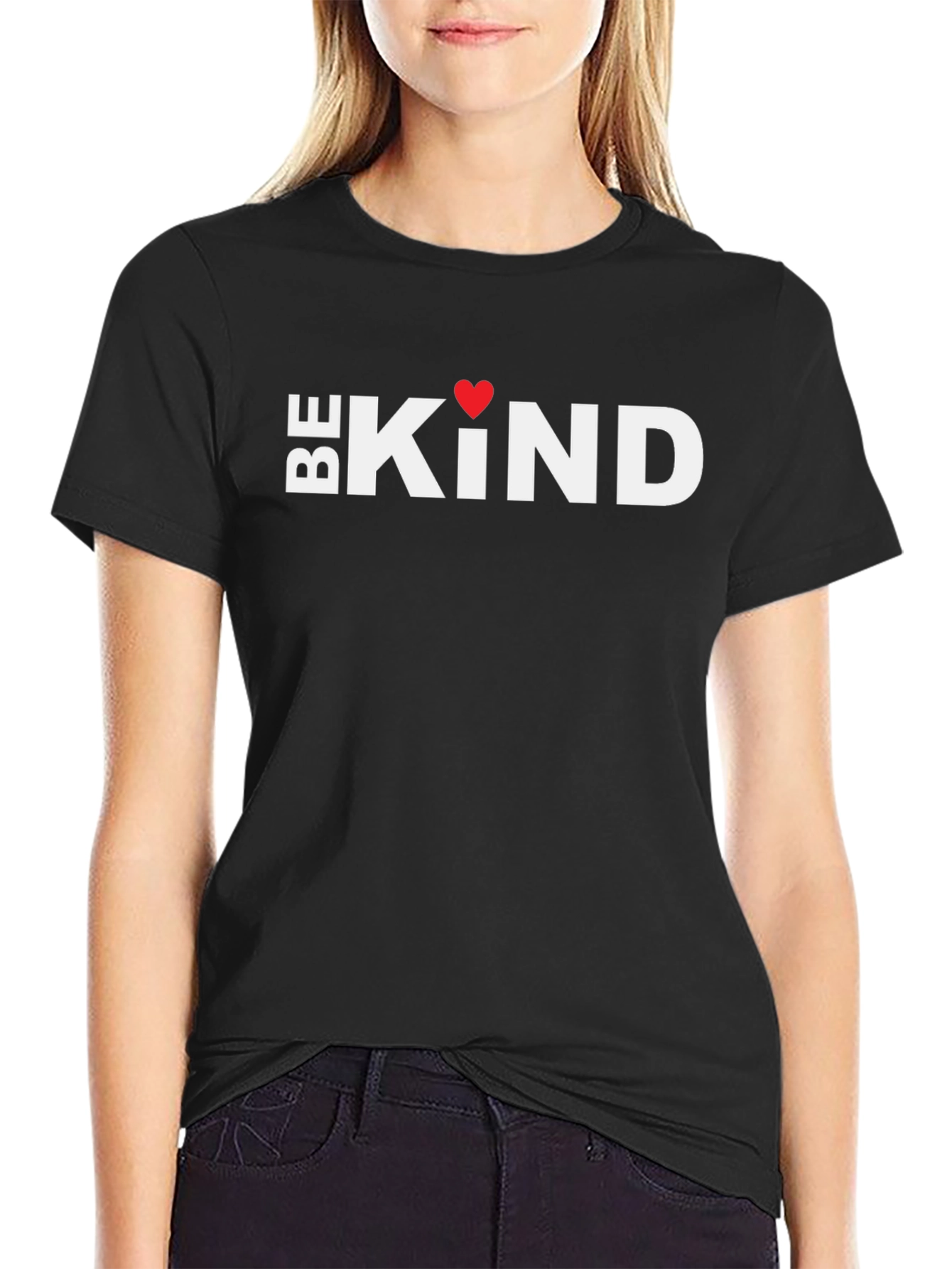 Be Kind Heart Graphic Tee - Black Unisex Shirt