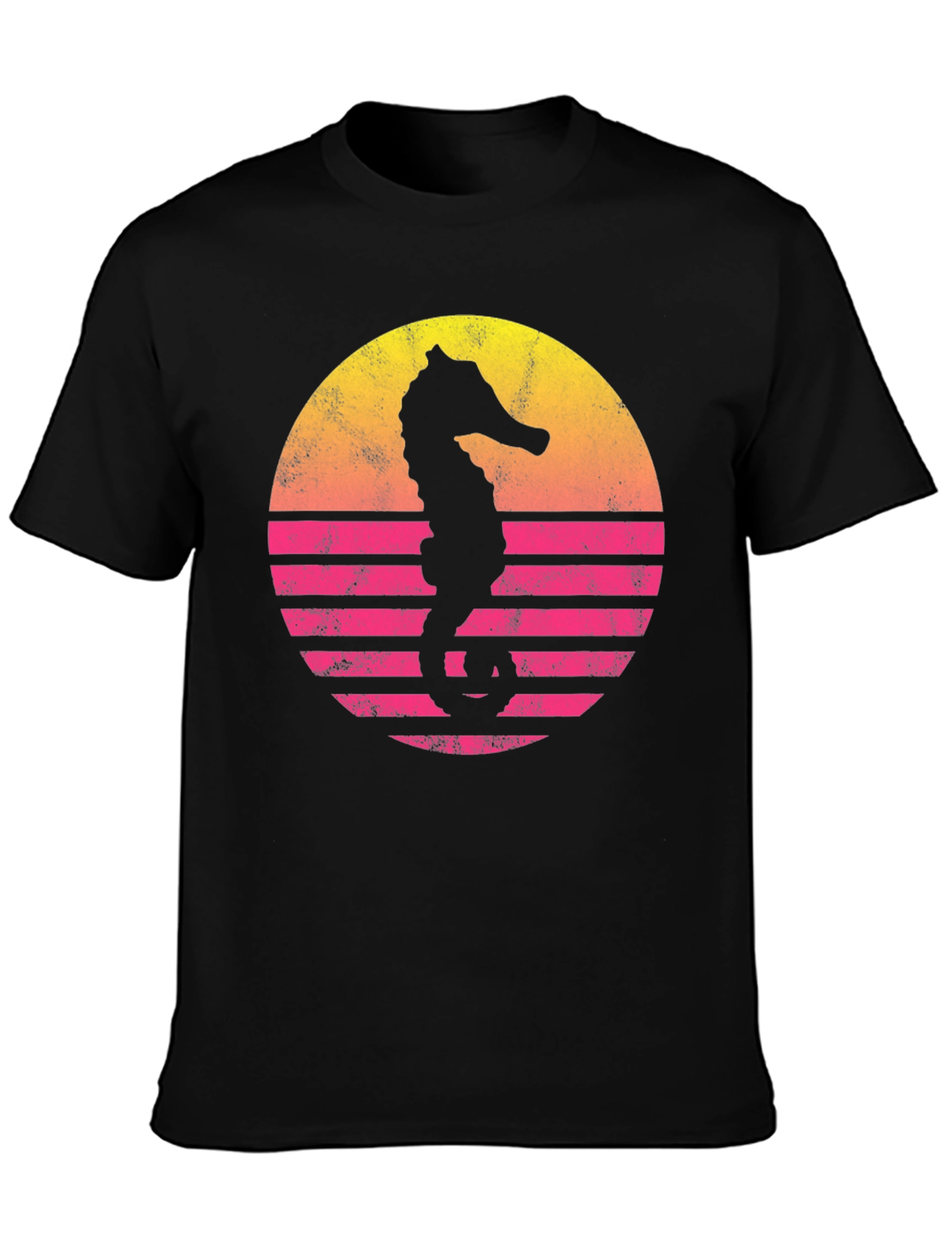 Retro Sunset Seahorse T-Shirt