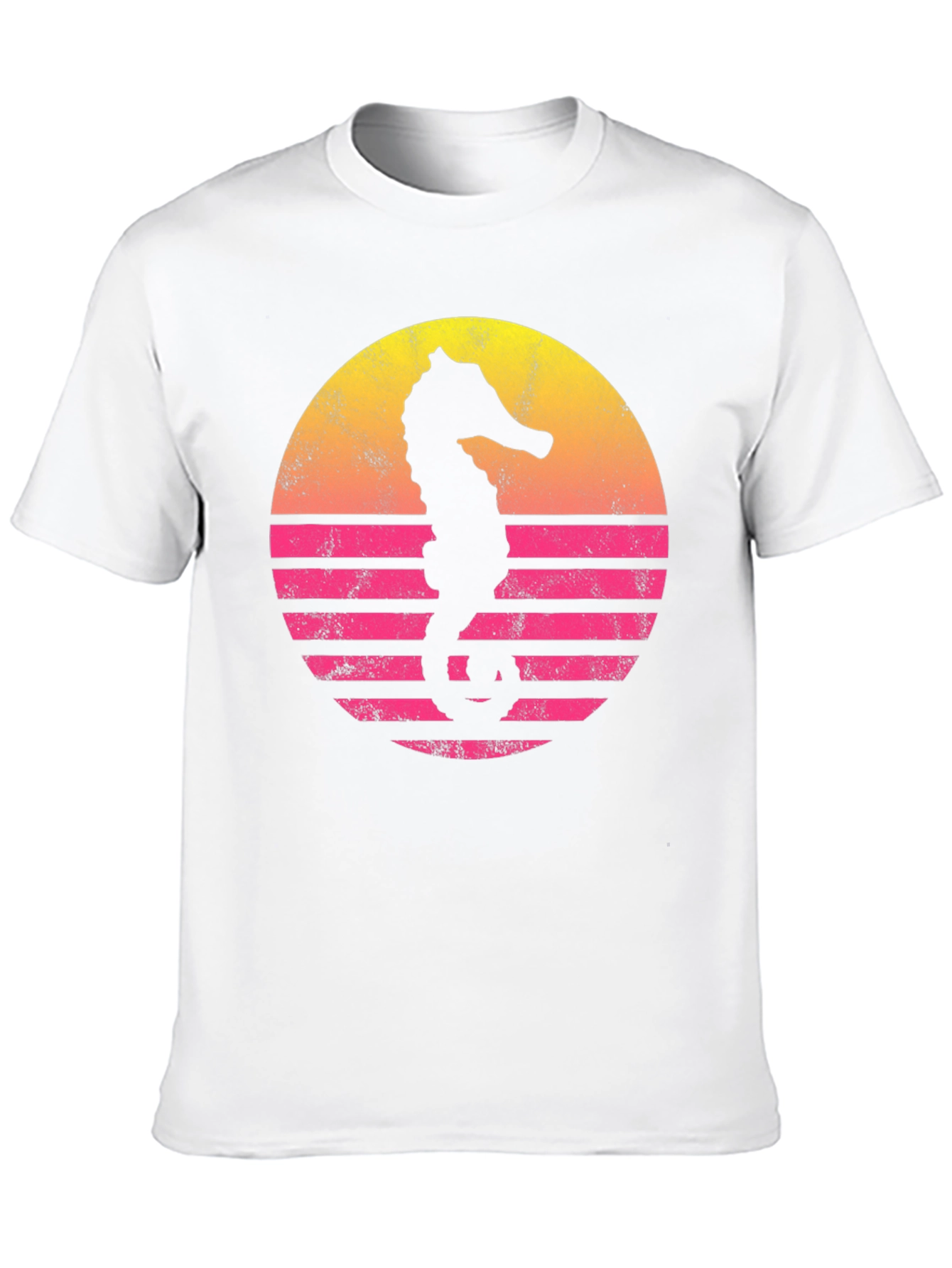 Retro Sunset Seahorse T-Shirt