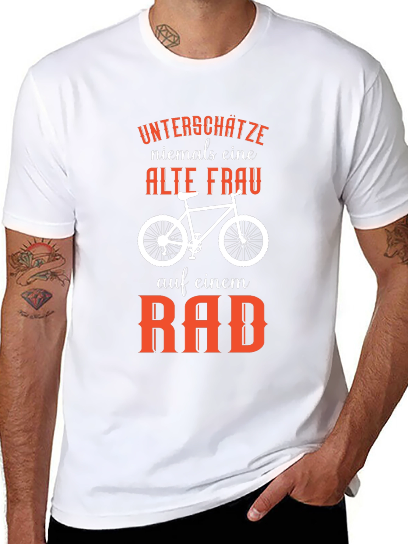Funny Old Lady On Bike T-Shirt