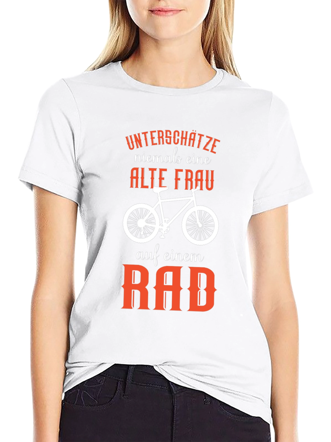 Funny Old Lady On Bike T-Shirt