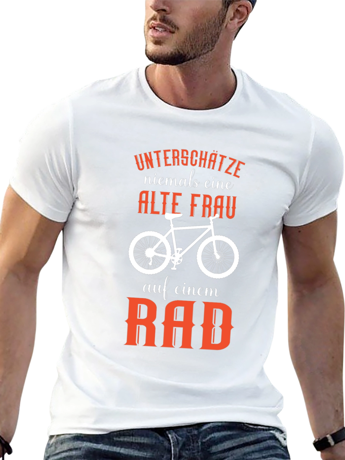 Funny Old Lady On Bike T-Shirt