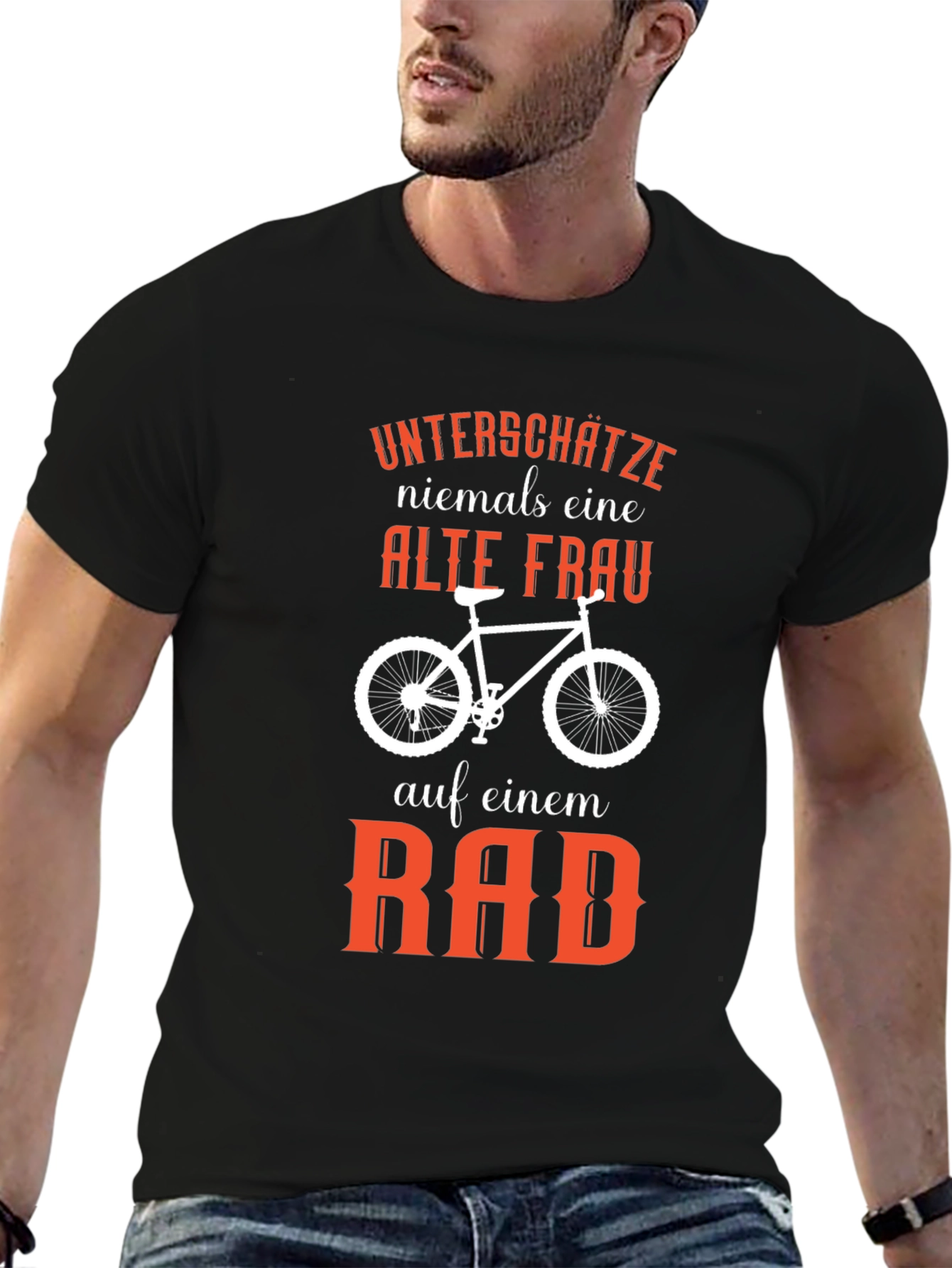Funny Old Lady On Bike T-Shirt
