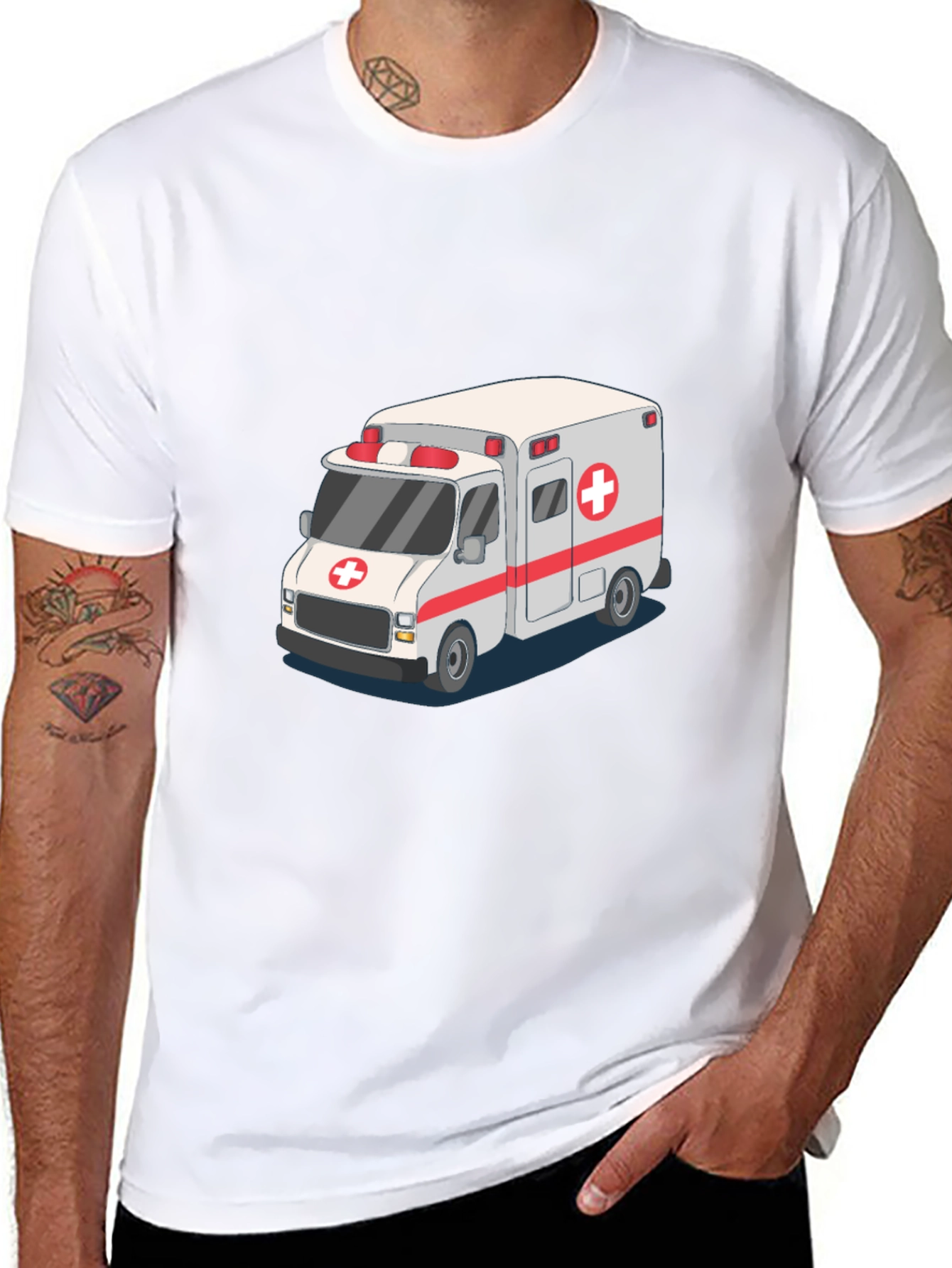 Ambulance Graphic Tee - Medical Hero Tribute