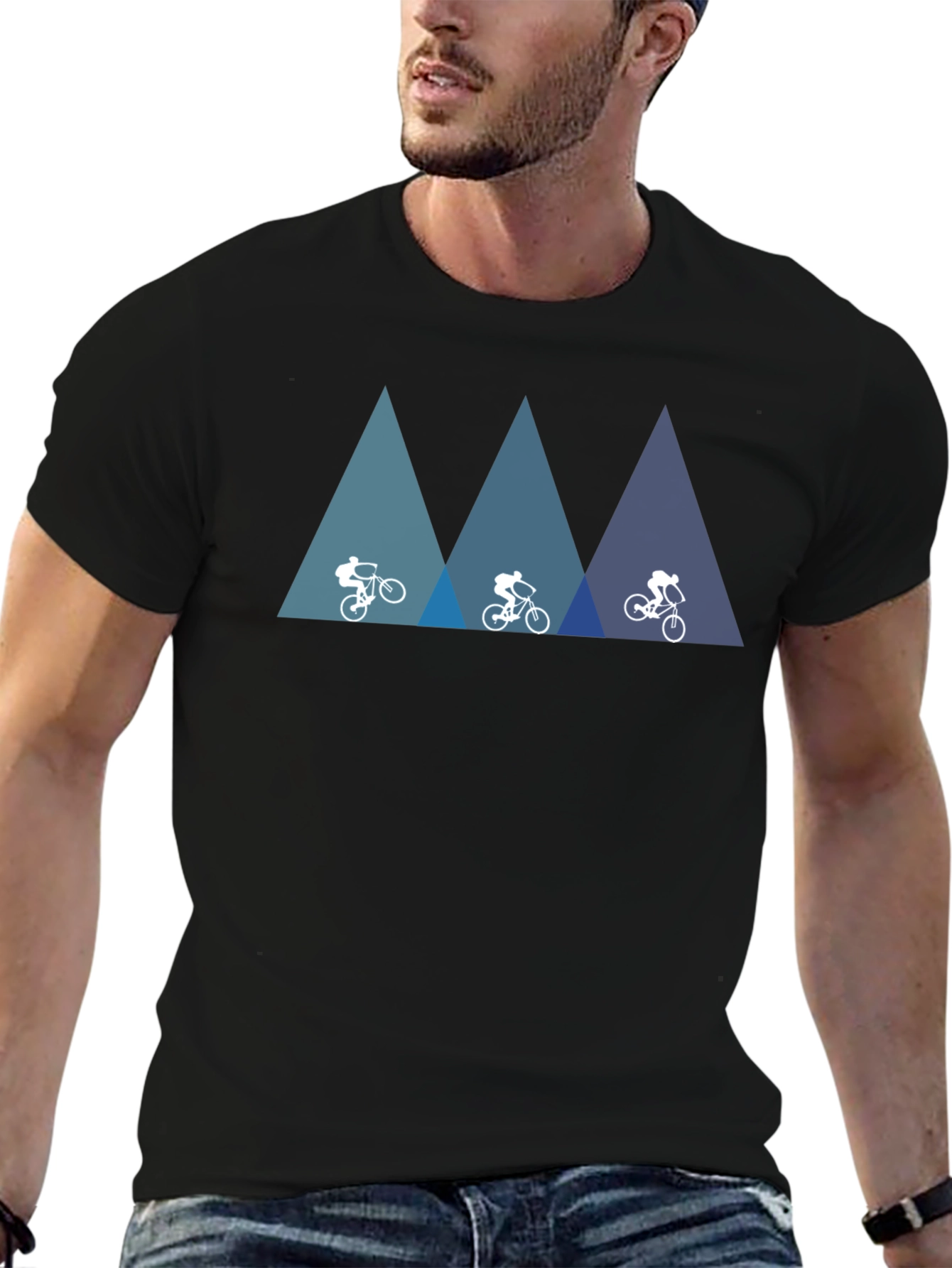 Mountain Biking Graphic Tee - Adventurers Black T-Shirt