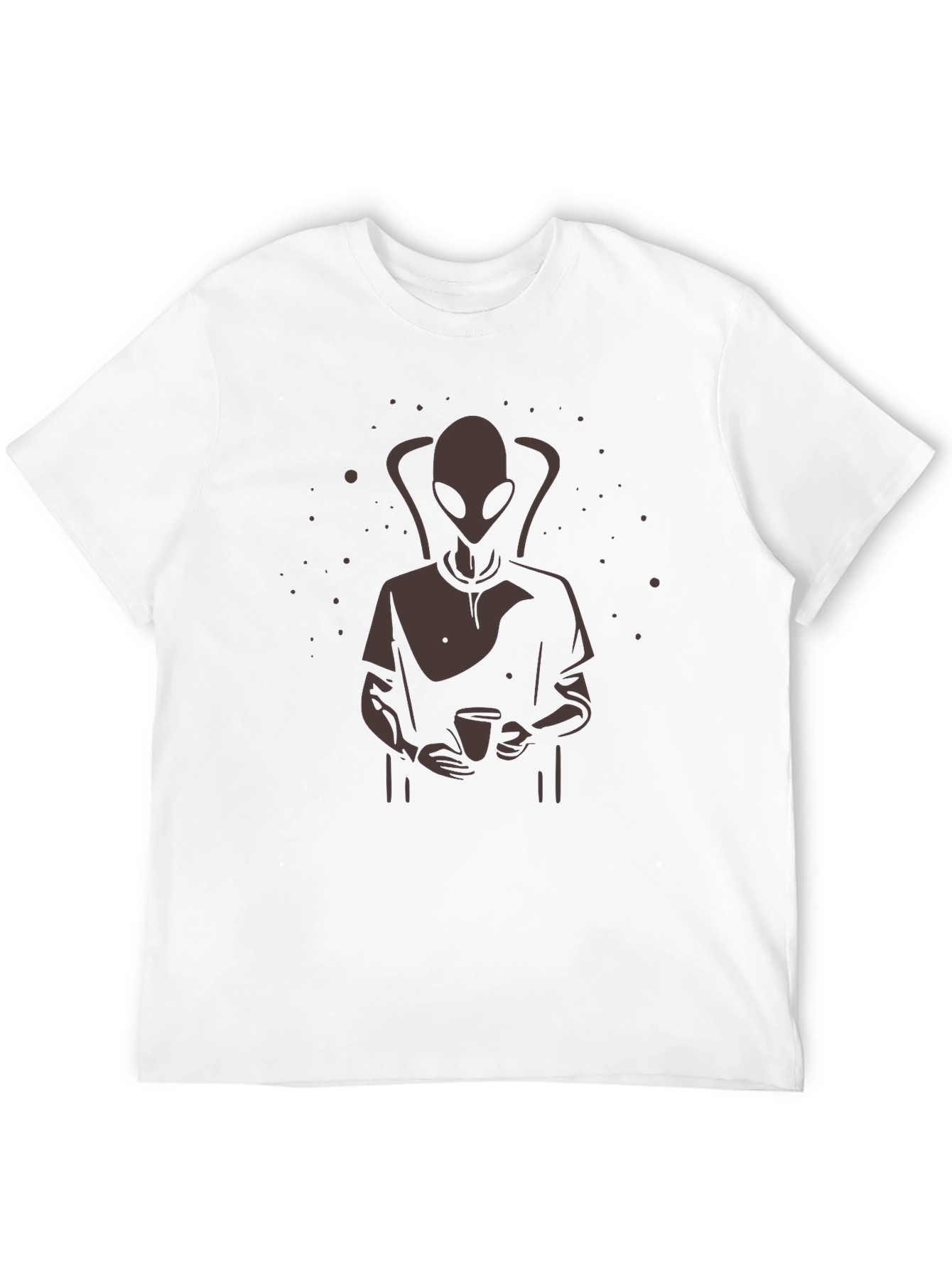 Alien Coffee T-Shirt - Relaxed Fit Unique Graphic Tee