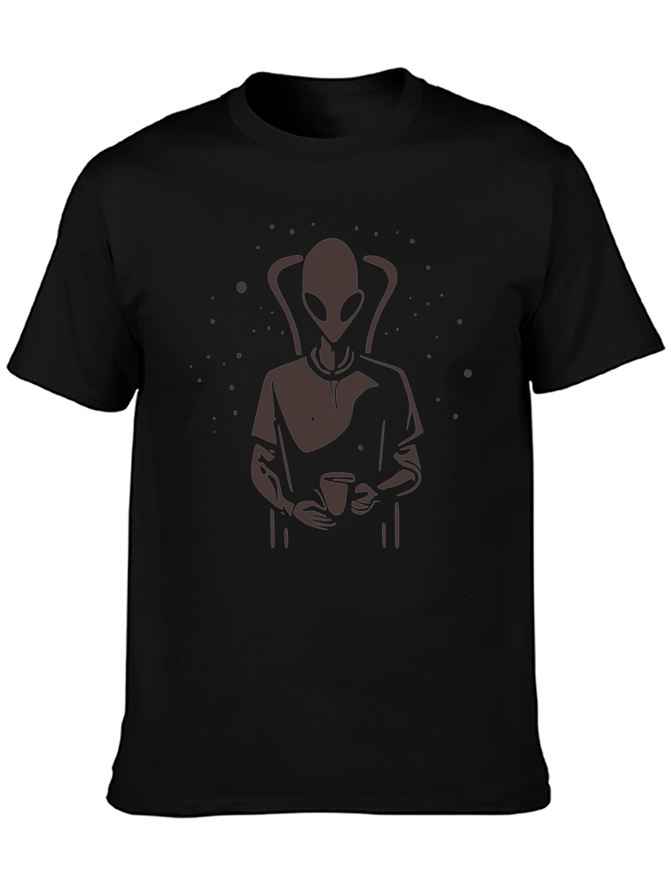 Alien Coffee T-Shirt - Relaxed Fit Unique Graphic Tee