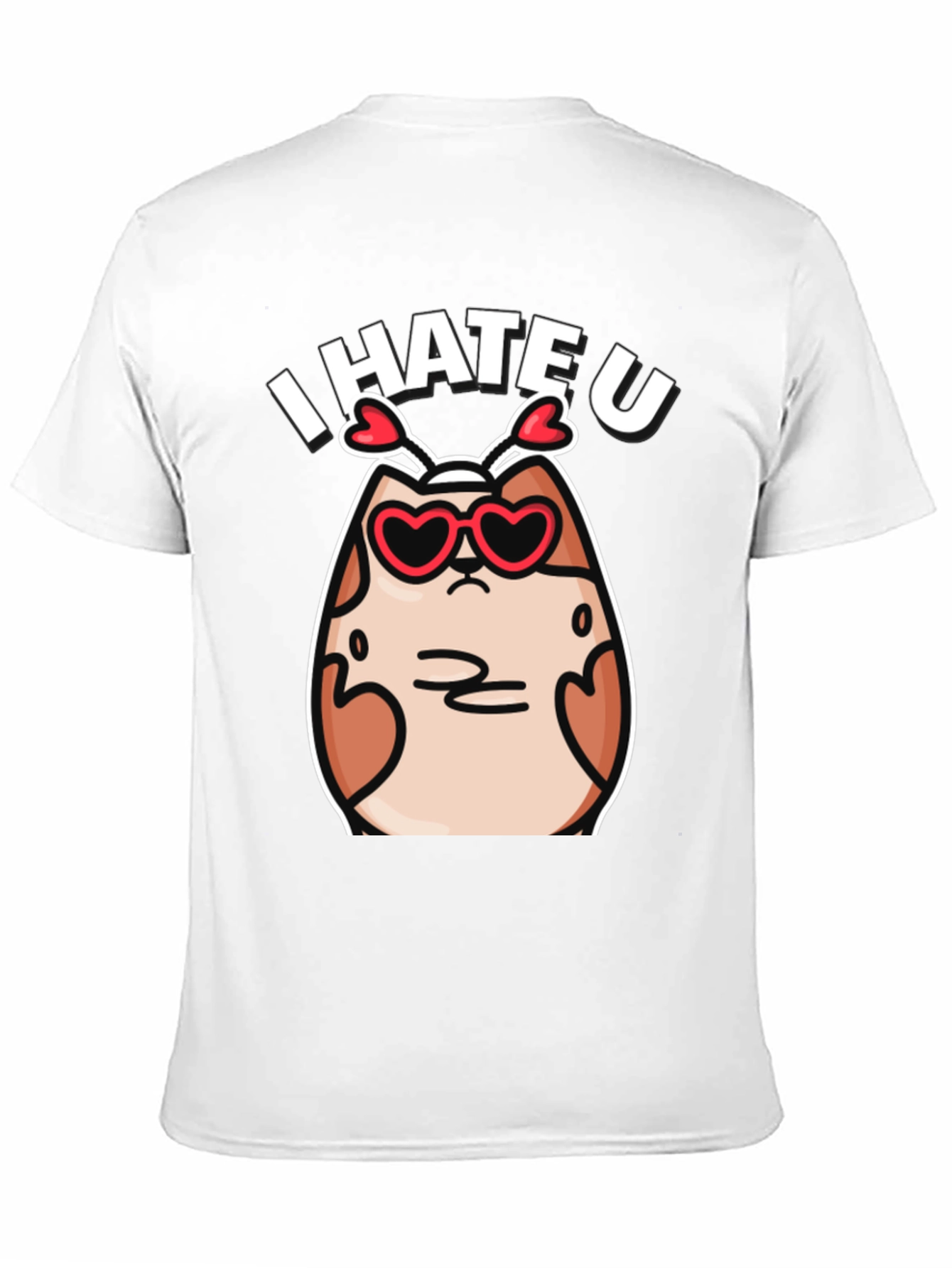 I Hate U Valentines Day Cat Graphic T-Shirt