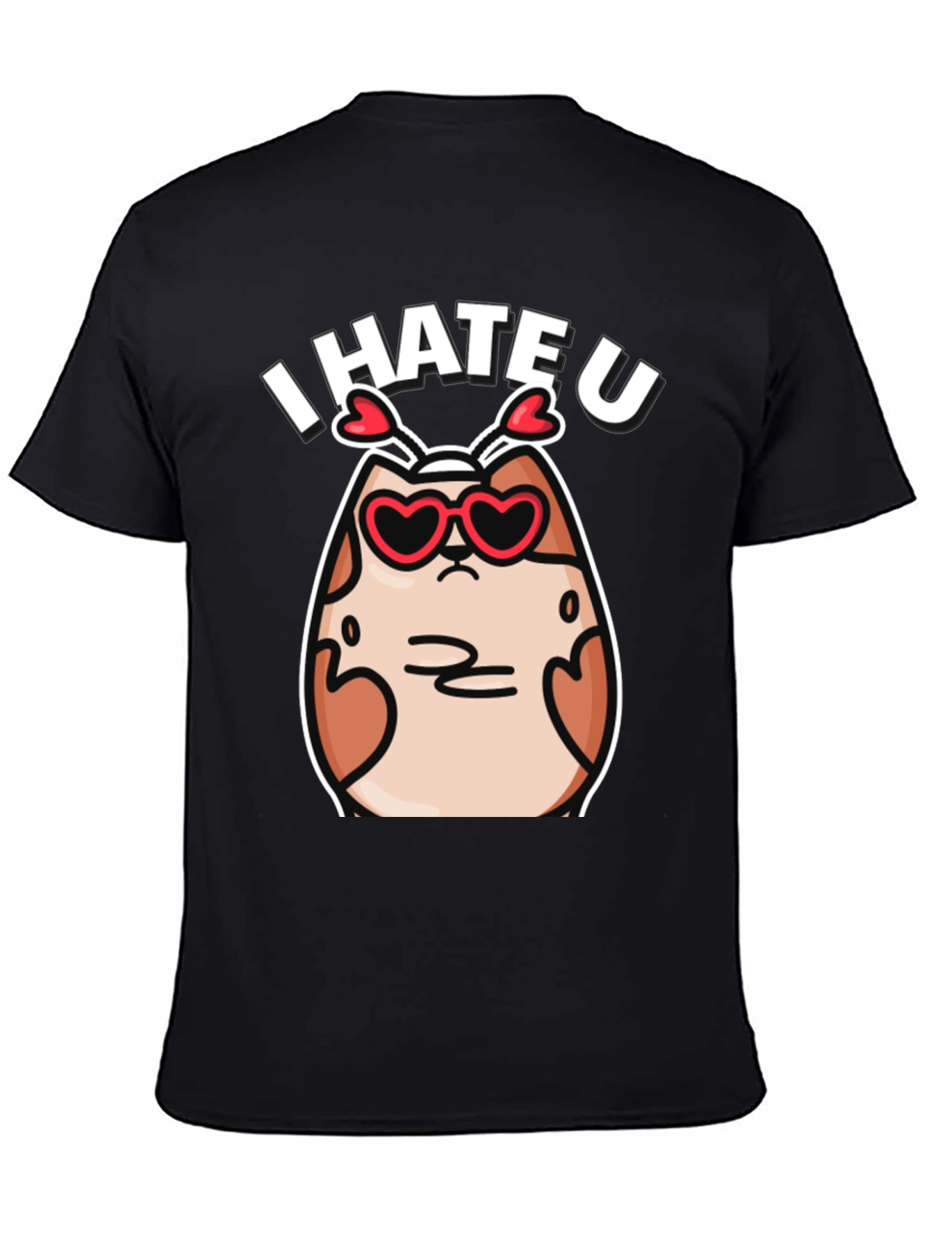 I Hate U Valentines Day Cat Graphic T-Shirt