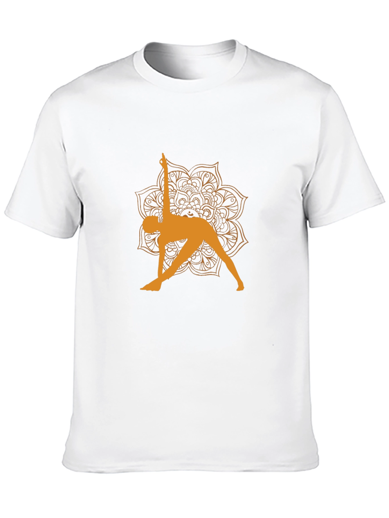 Yoga Pose Graphic Tee - Black Cotton T-Shirt