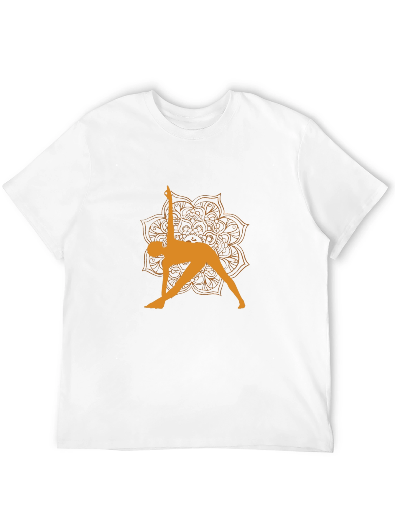 Yoga Pose Graphic Tee - Black Cotton T-Shirt