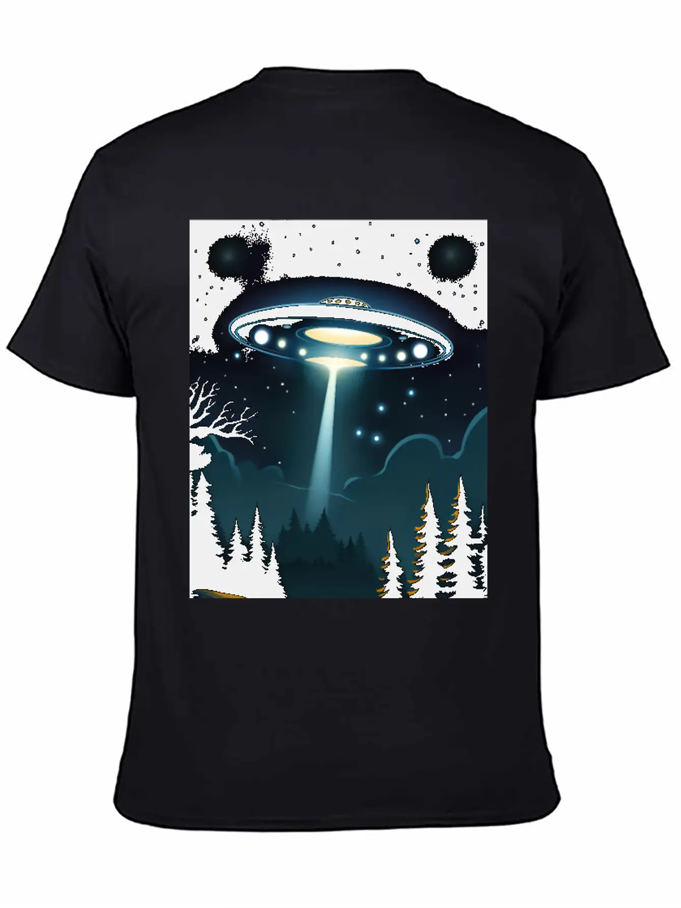 UFO Over Forest Relaxed Everyday Tee – Lightweight And Durable Cotton