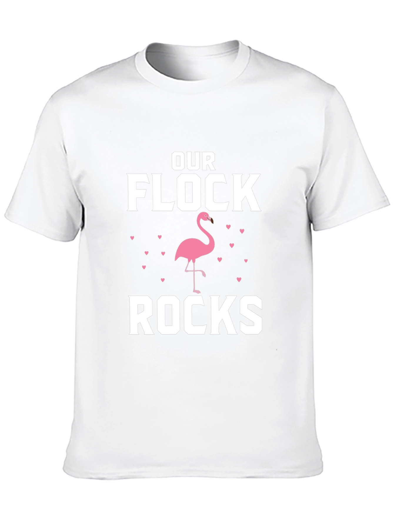 Our Flock Rocks T-Shirt Flamingo Family Tee