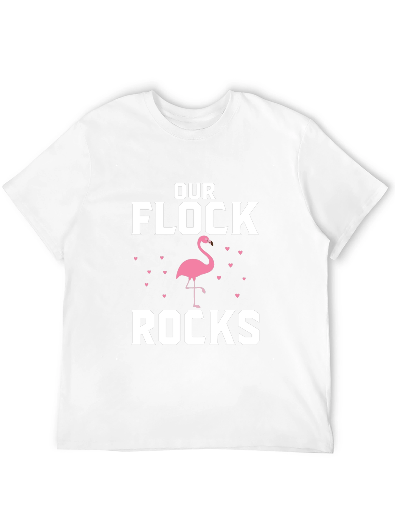 Our Flock Rocks T-Shirt Flamingo Family Tee