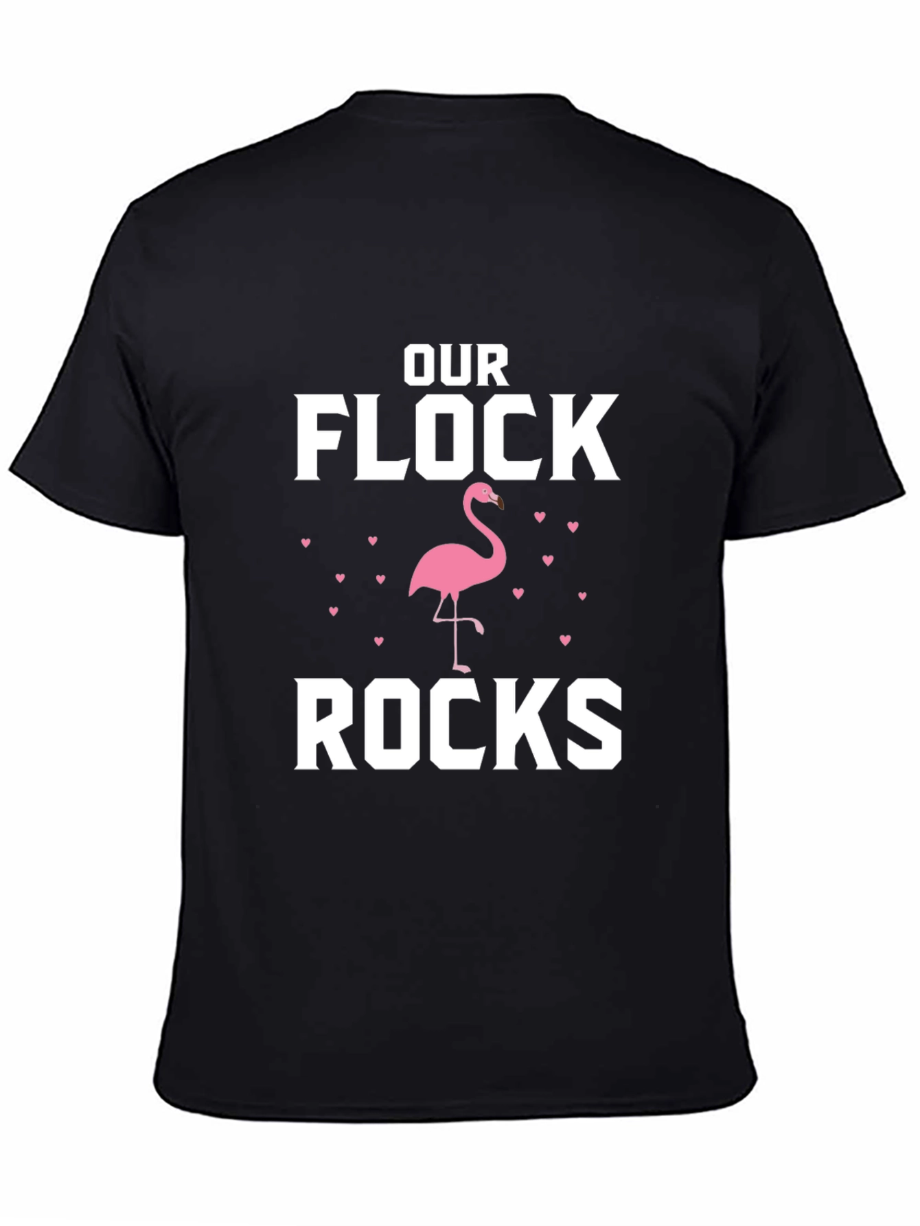 Our Flock Rocks T-Shirt Flamingo Family Tee