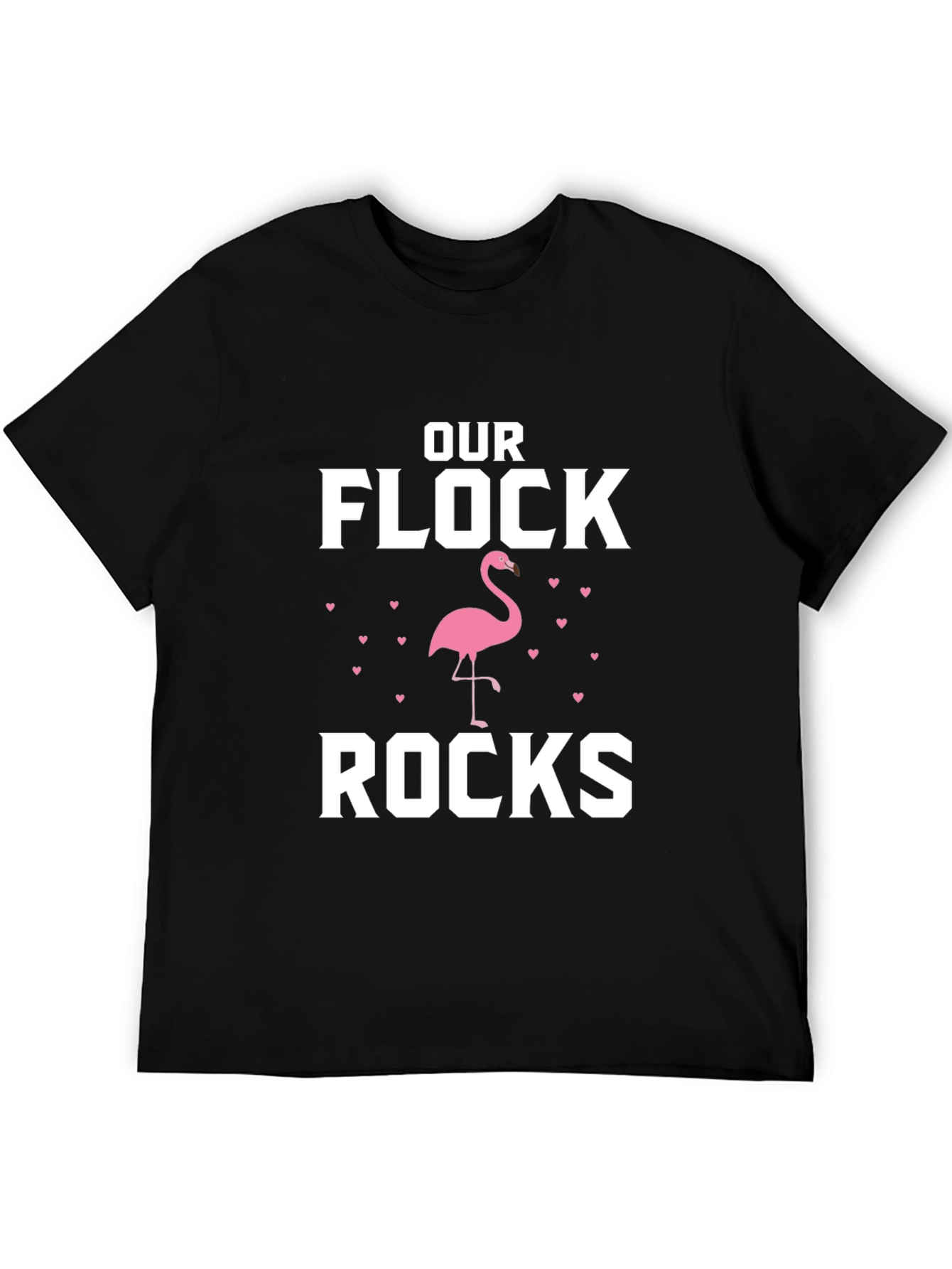 Our Flock Rocks T-Shirt Flamingo Family Tee