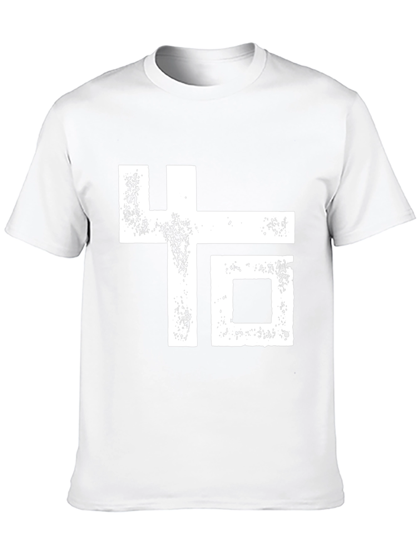 Abstract Graphic Print Black Crew Neck T-Shirt