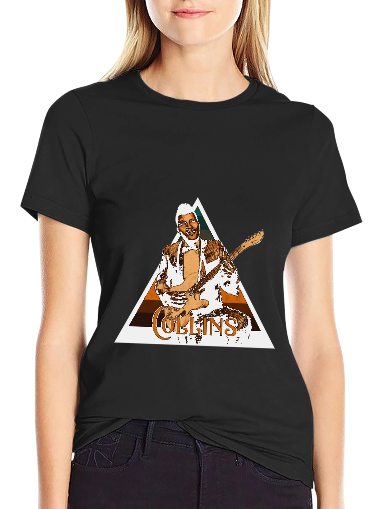 Collins Guitarist T-Shirt - Retro Design