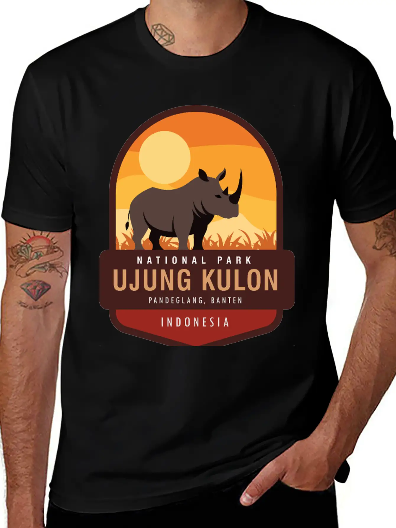 Ujung Kulon National Park Unisex Short Sleeve Soft Cotton T-Shirt – Casual Everyday Wear
