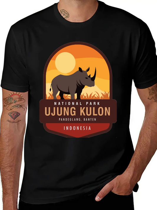 Ujung Kulon National Park Unisex Short Sleeve Soft Cotton T-Shirt – Casual Everyday Wear