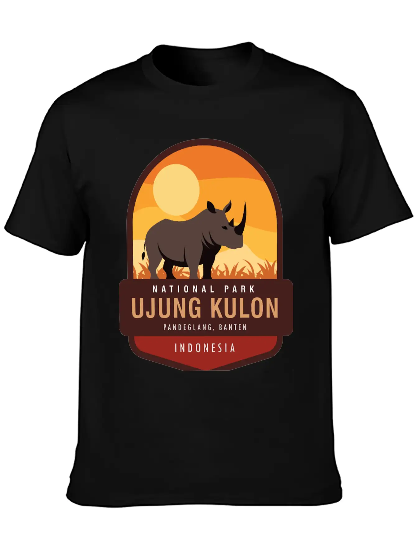 Ujung Kulon National Park Unisex Short Sleeve Soft Cotton T-Shirt – Casual Everyday Wear