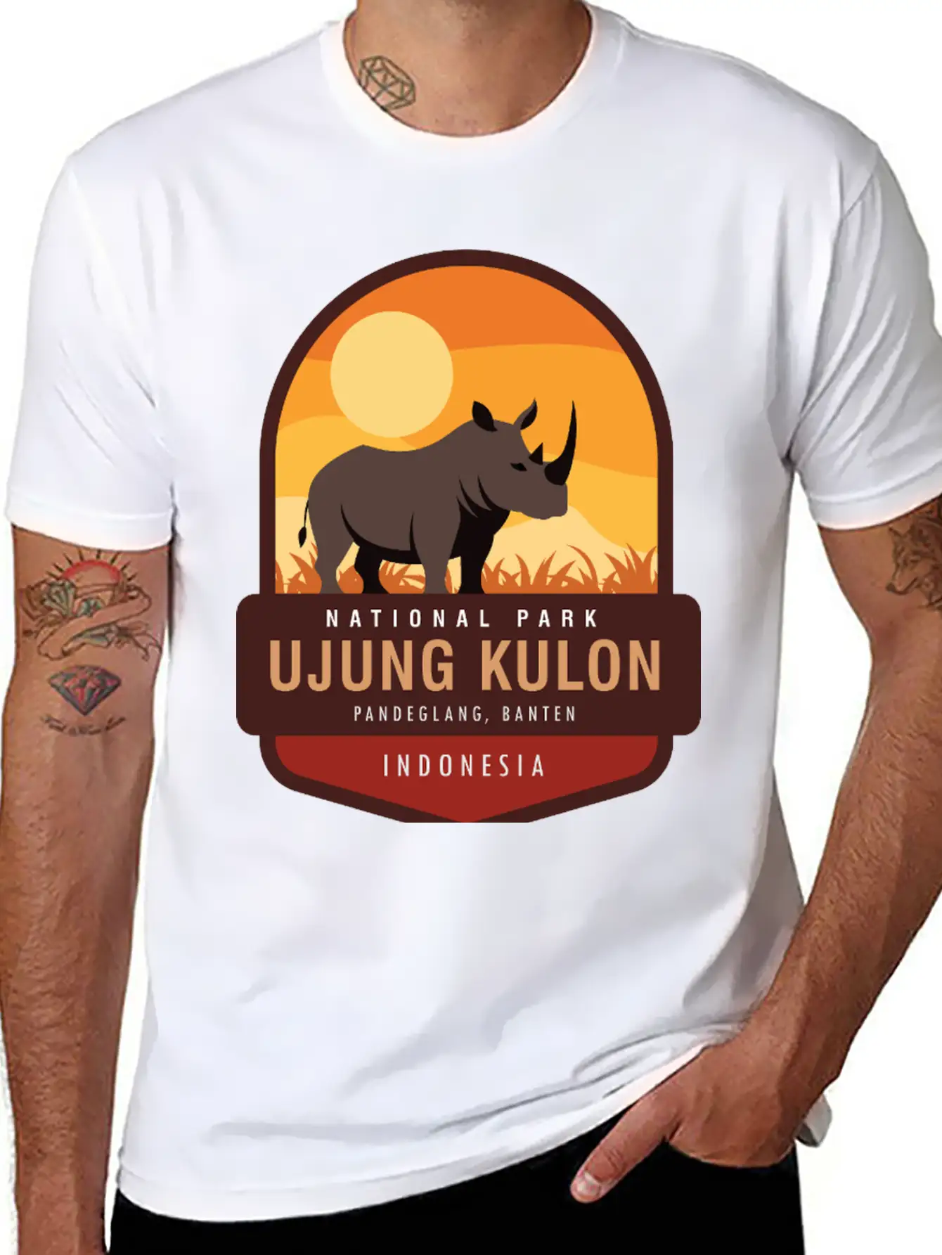 Ujung Kulon National Park Unisex Short Sleeve Soft Cotton T-Shirt – Casual Everyday Wear