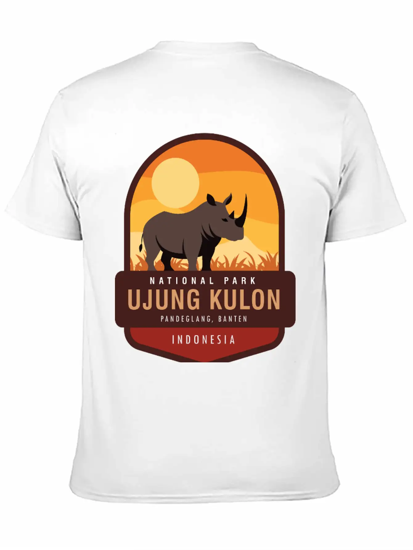Ujung Kulon National Park Unisex Short Sleeve Soft Cotton T-Shirt – Casual Everyday Wear