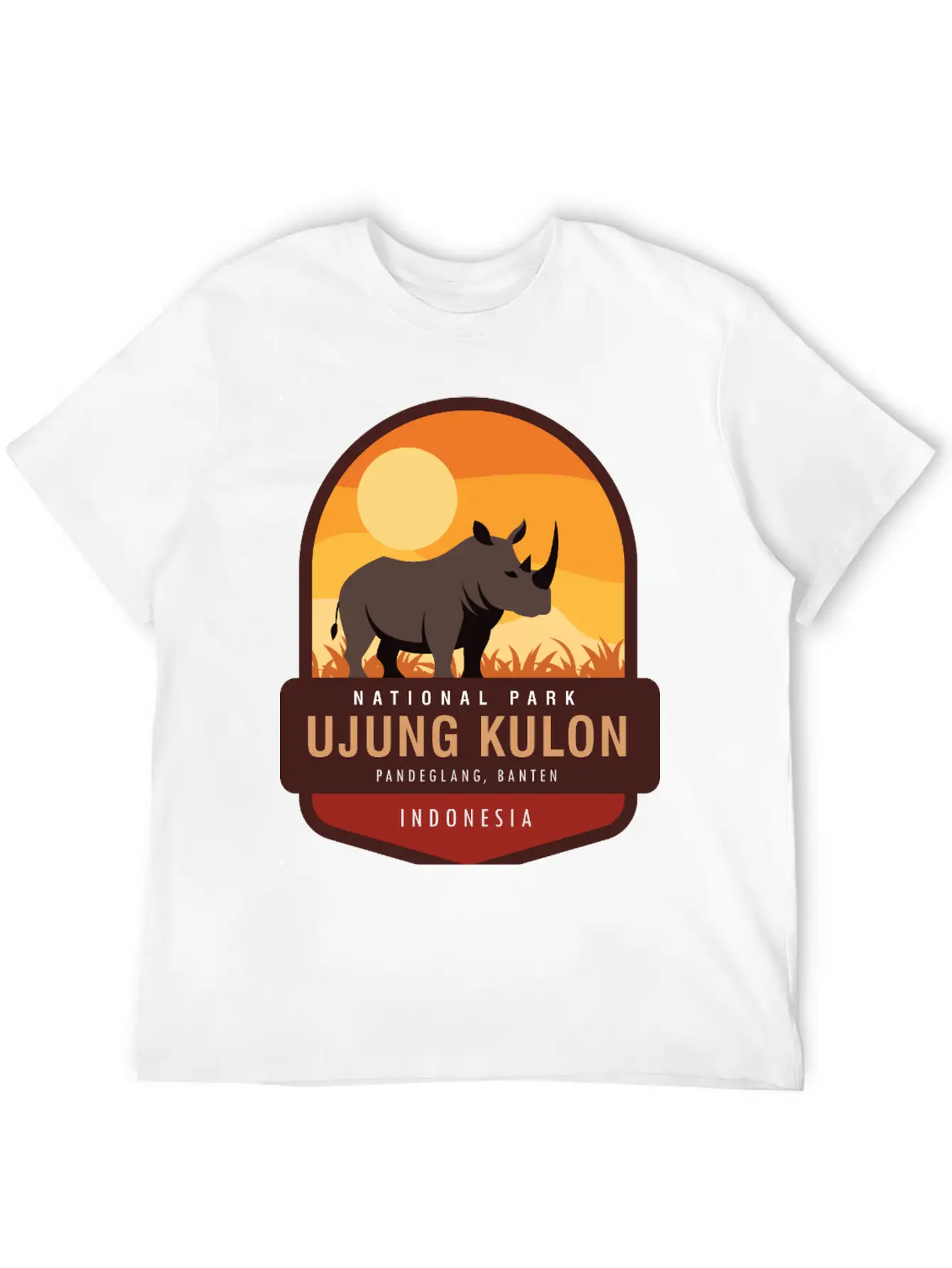 Ujung Kulon National Park Unisex Short Sleeve Soft Cotton T-Shirt – Casual Everyday Wear