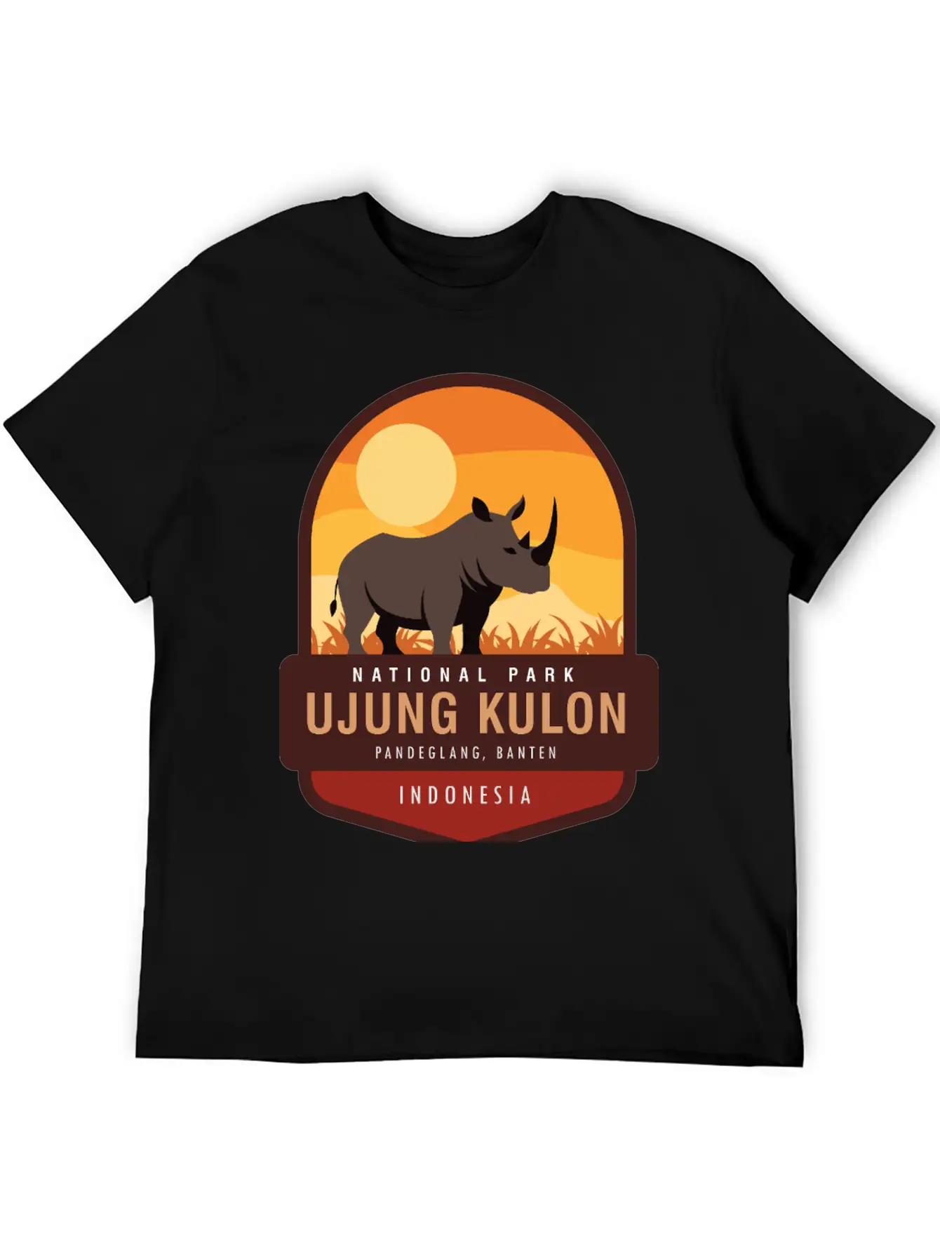 Ujung Kulon National Park Unisex Short Sleeve Soft Cotton T-Shirt – Casual Everyday Wear