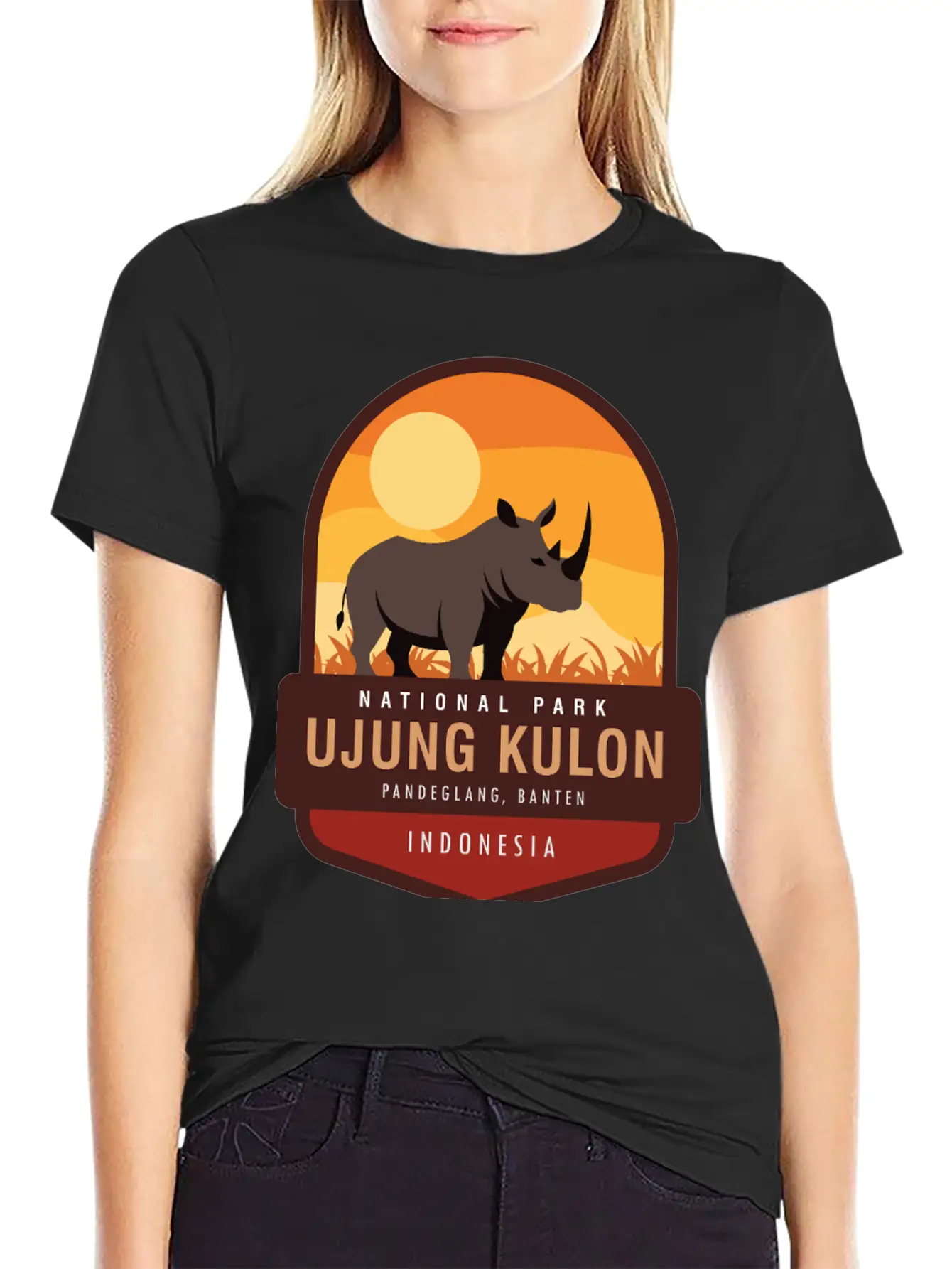 Ujung Kulon National Park Unisex Short Sleeve Soft Cotton T-Shirt – Casual Everyday Wear