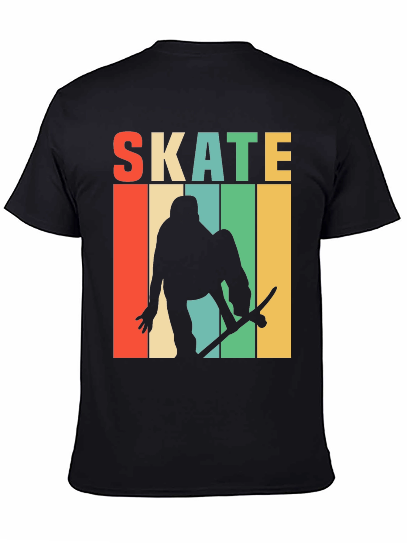 Retro Skate T-Shirt - Skateboarder Silhouette Design