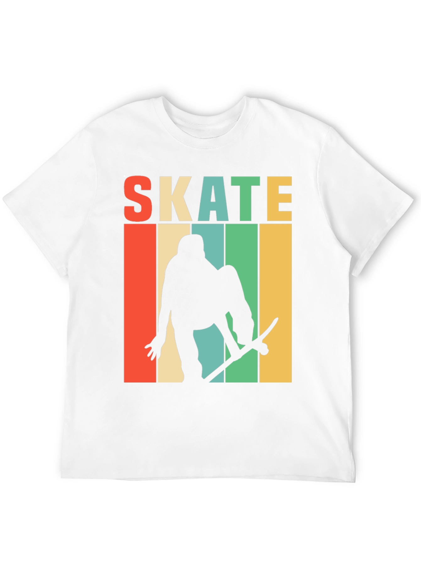 Retro Skate T-Shirt - Skateboarder Silhouette Design