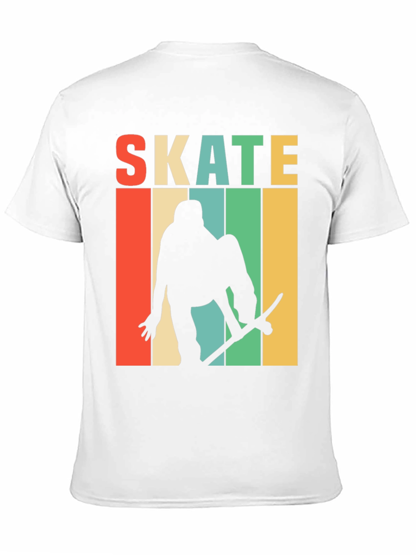 Retro Skate T-Shirt - Skateboarder Silhouette Design