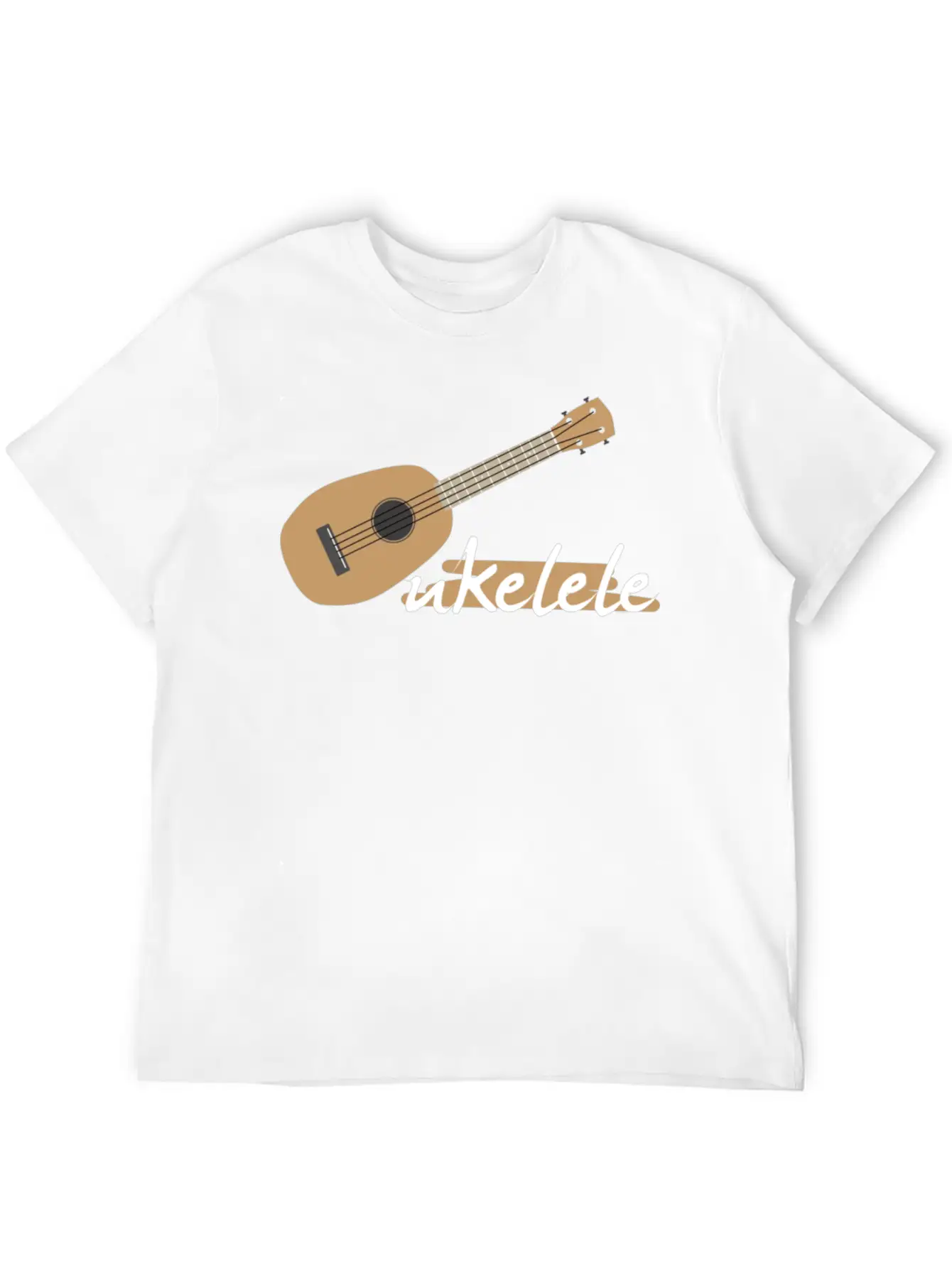 Ukelele Player Music Musical Instrument Musician Unisex Short Sleeve Soft Cotton T-Shirt – Casual Everyday Wear