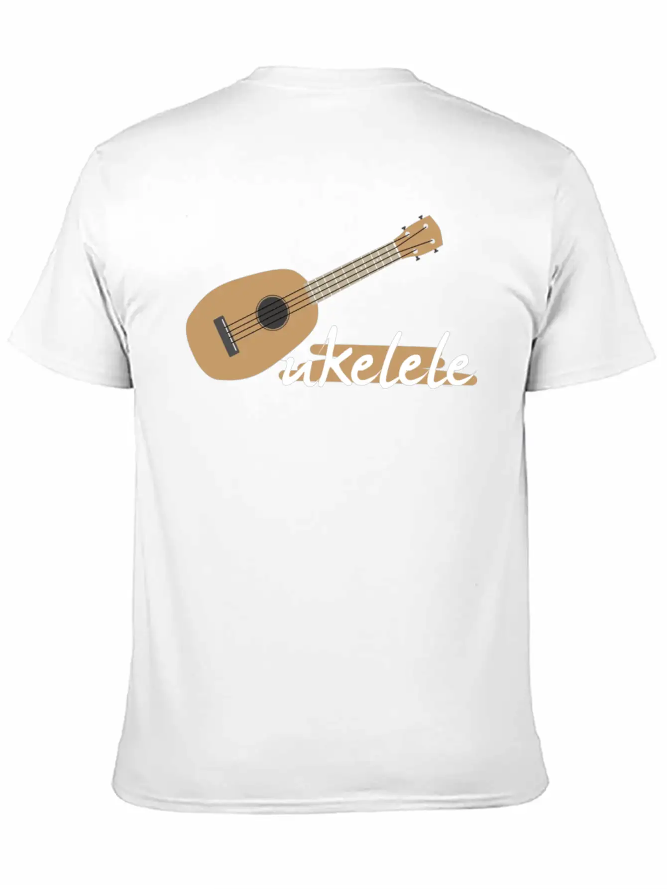 Ukelele Player Music Musical Instrument Musician Unisex Short Sleeve Soft Cotton T-Shirt – Casual Everyday Wear