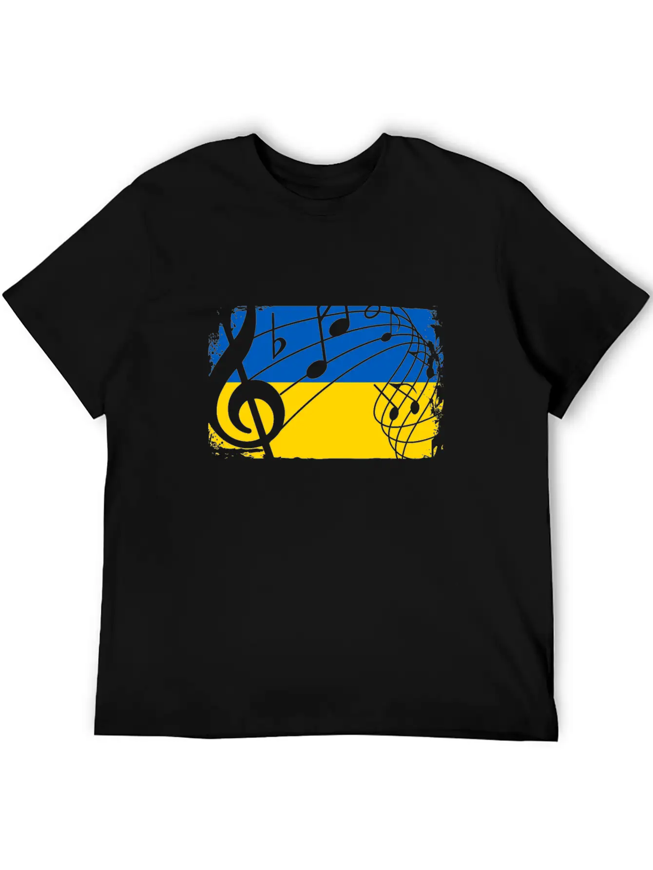 Ukraine Music Flag Timeless Short Sleeve Tee – Comfy And Minimalist Design