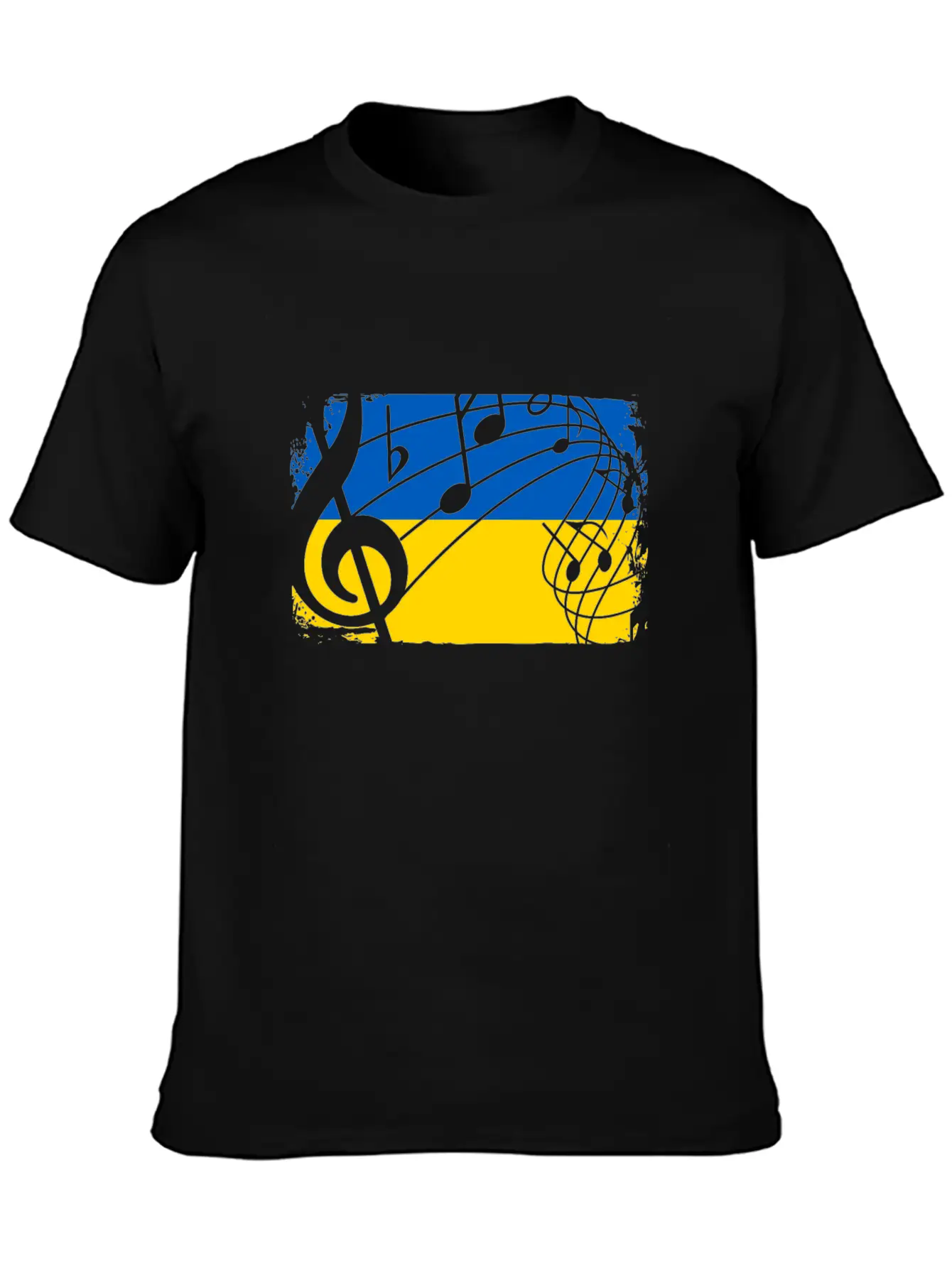 Ukraine Music Flag Timeless Short Sleeve Tee – Comfy And Minimalist Design