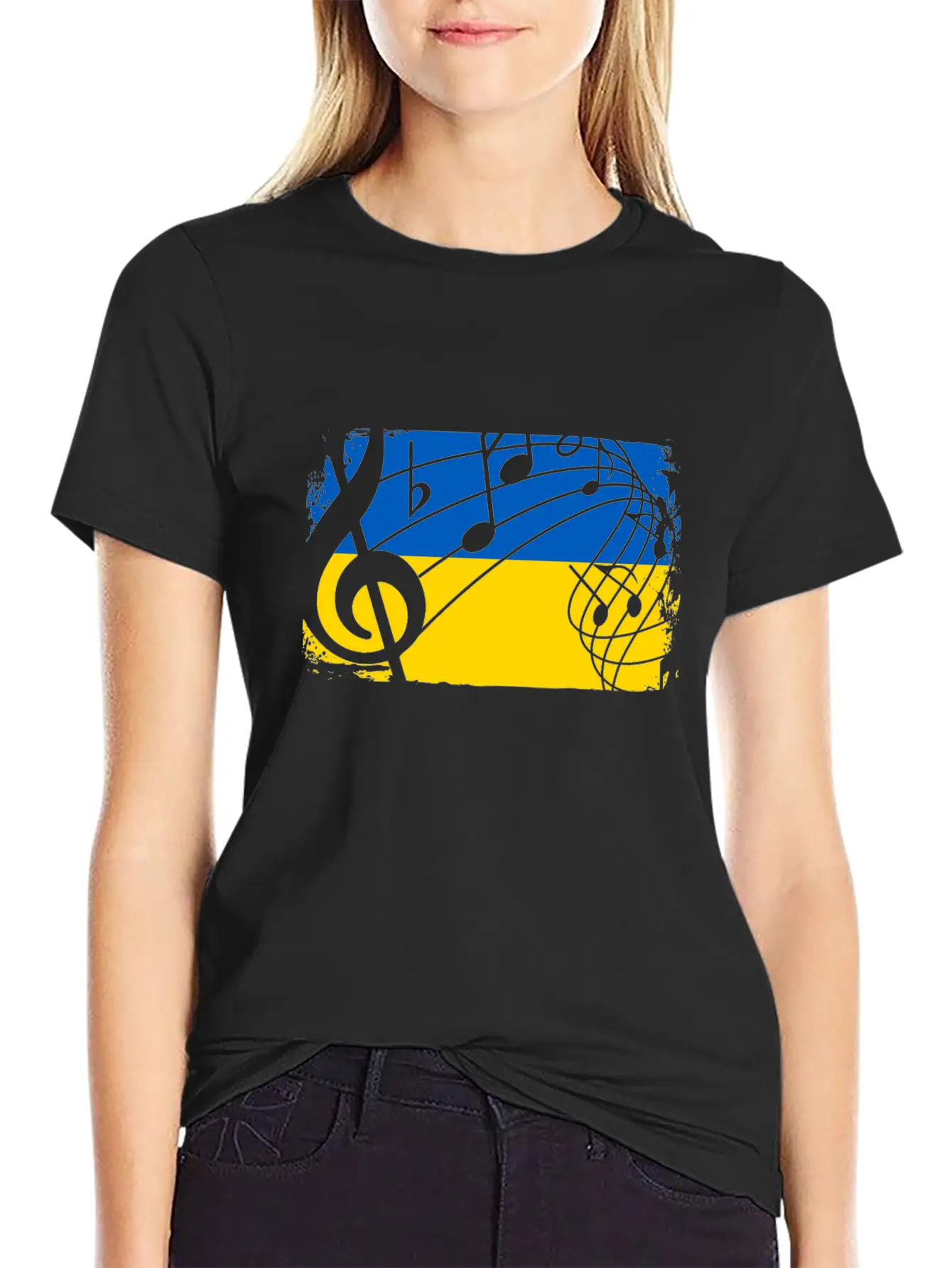 Ukraine Music Flag Timeless Short Sleeve Tee – Comfy And Minimalist Design