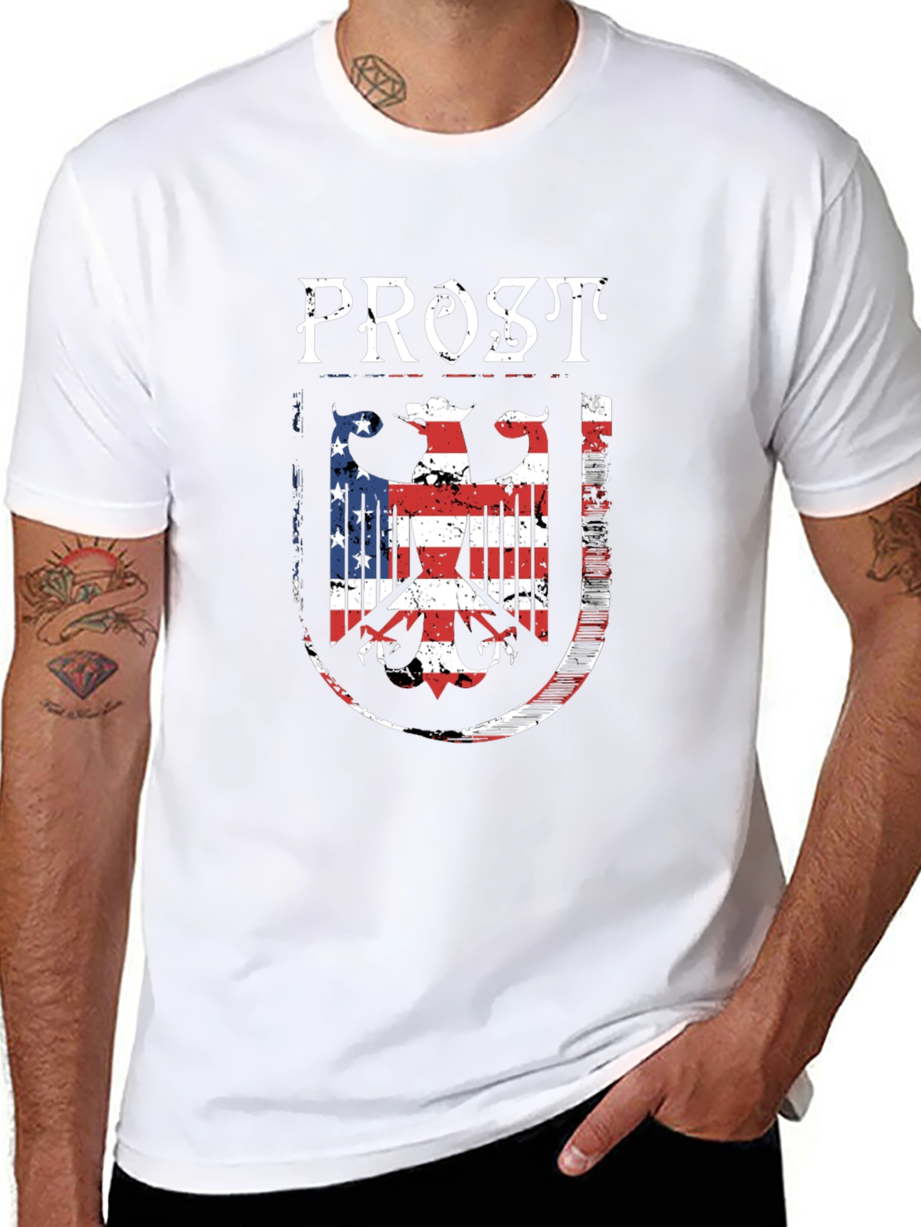 Prost German-American Flag Graphic T-Shirt