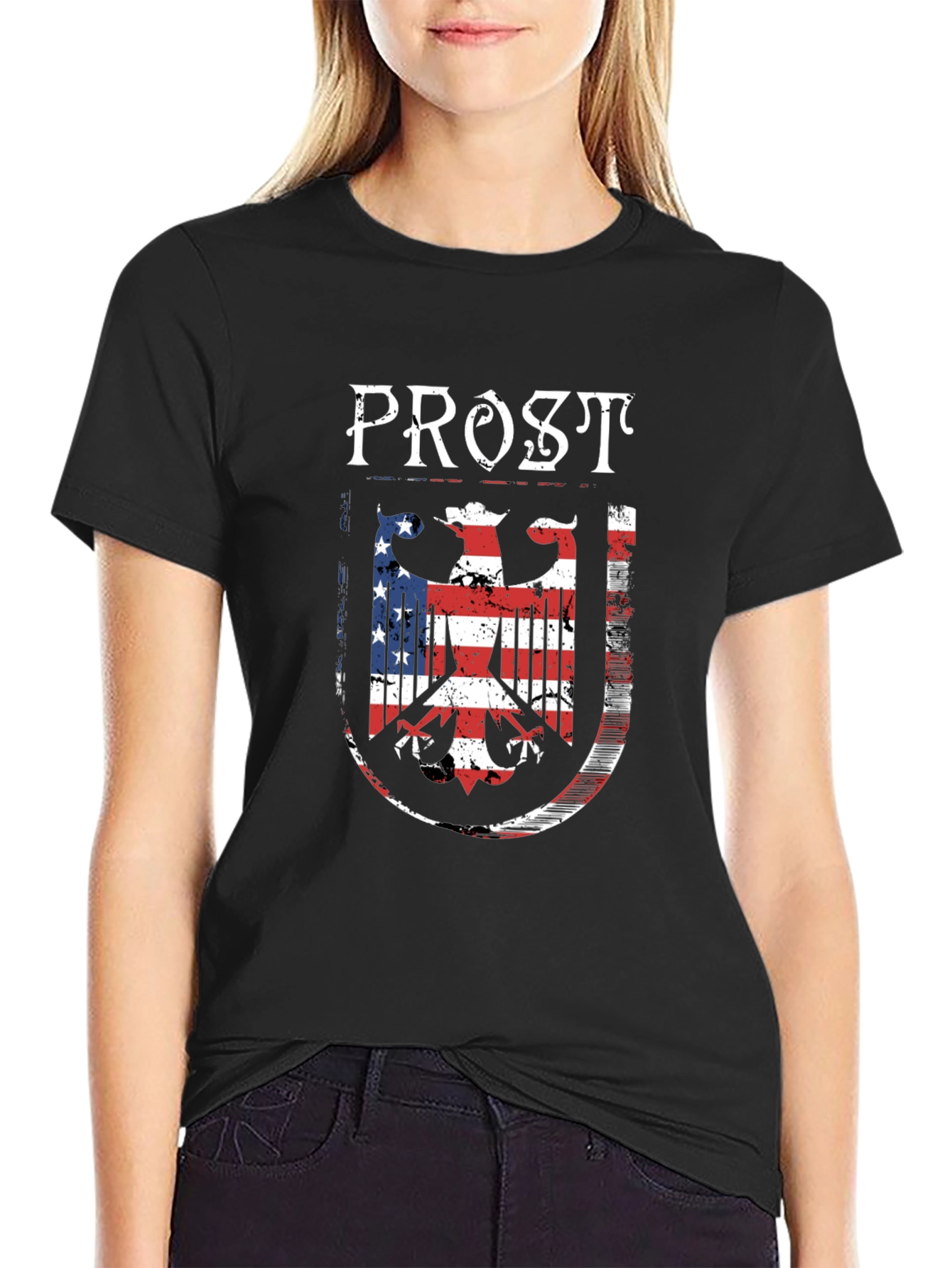 Prost German-American Flag Graphic T-Shirt