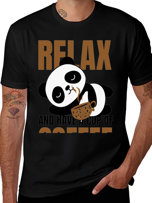 Relax Panda Coffee T-Shirt
