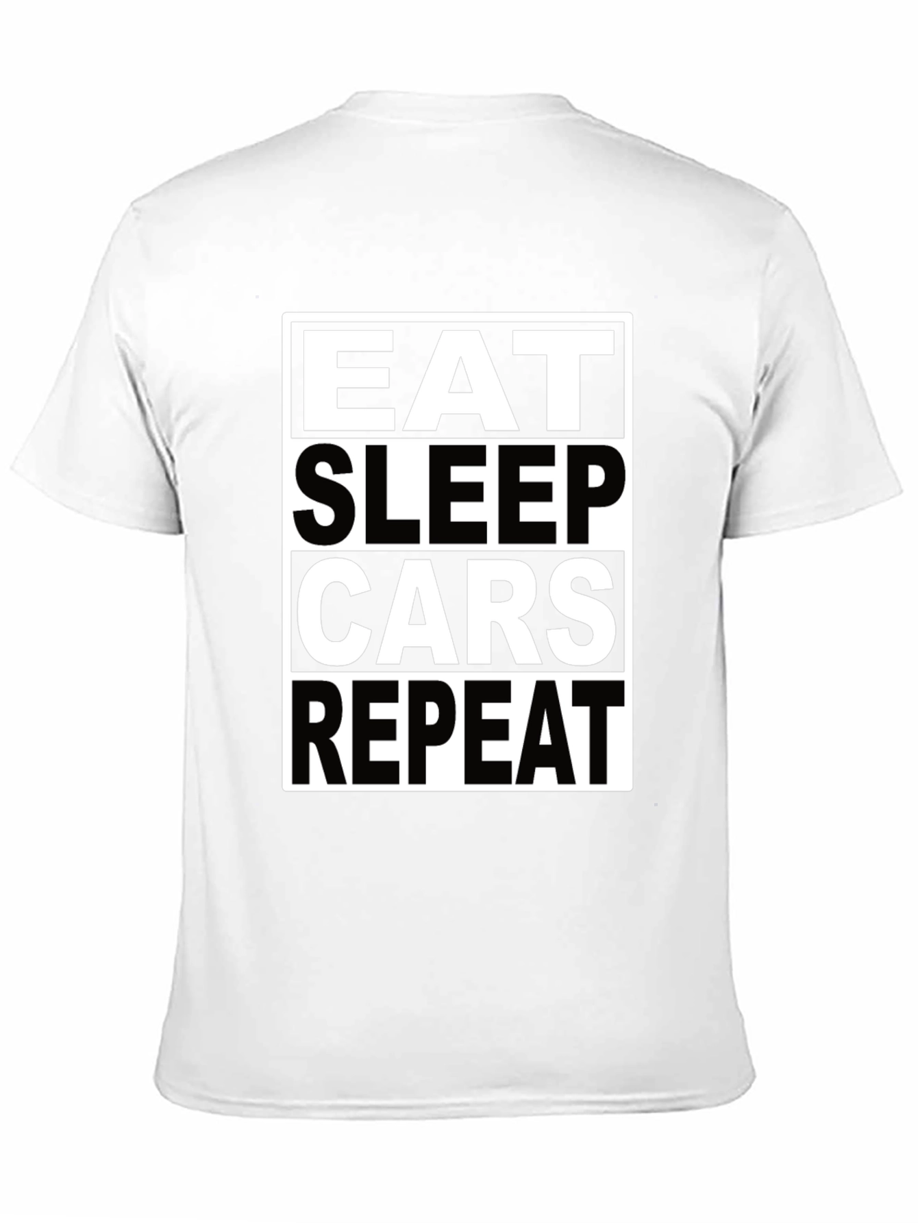 Eat Sleep Cars Repeat Black T-Shirt