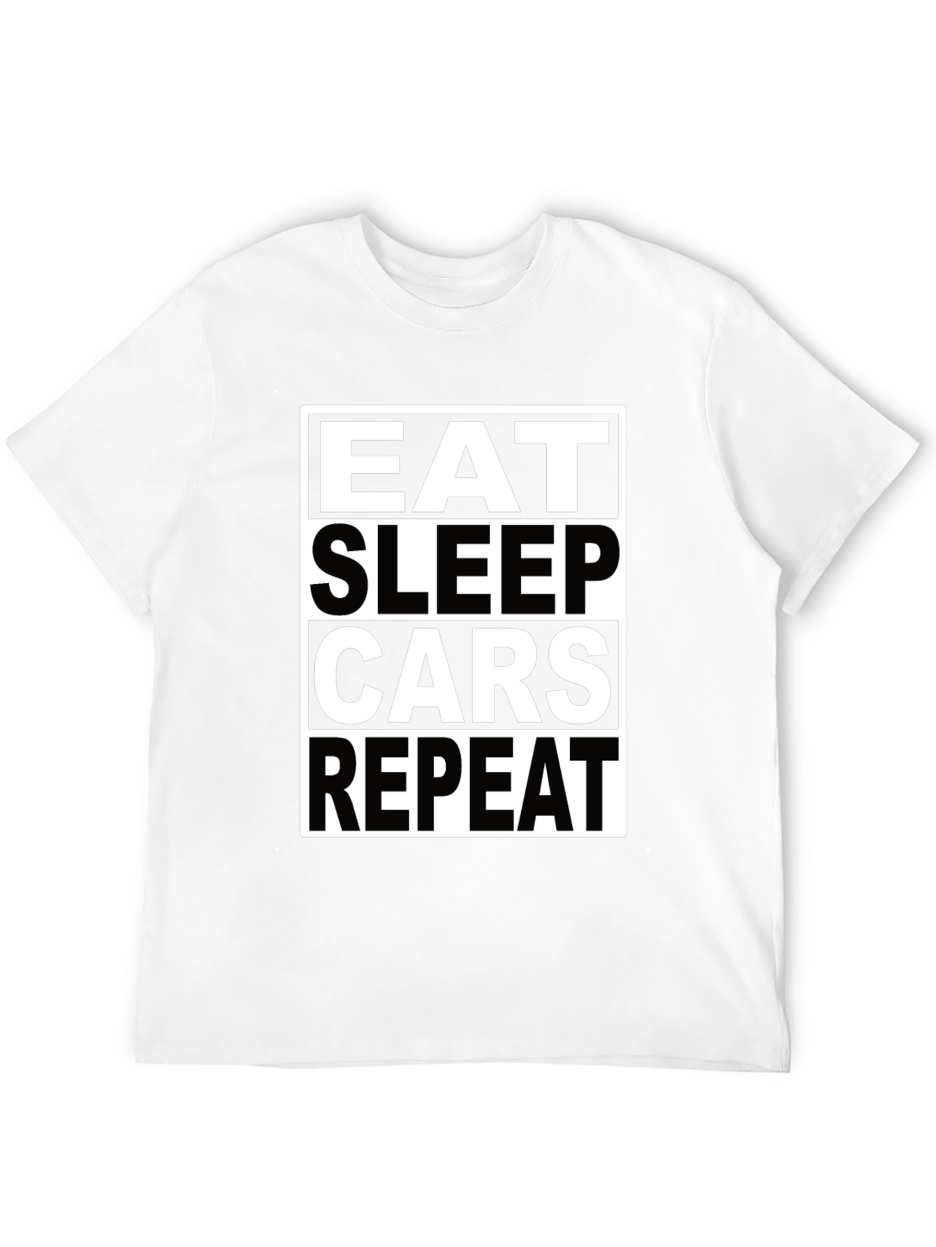Eat Sleep Cars Repeat Black T-Shirt