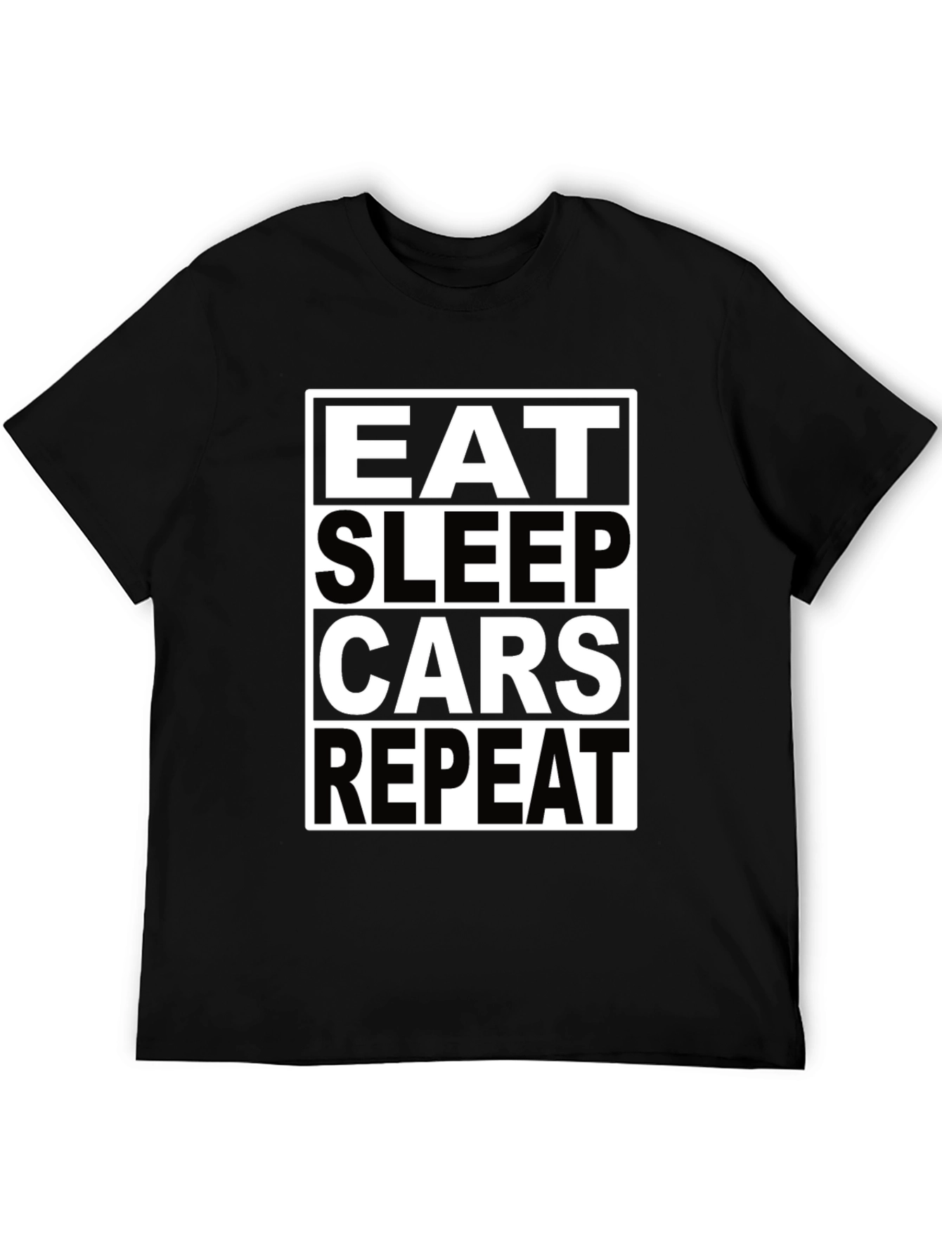 Eat Sleep Cars Repeat Black T-Shirt