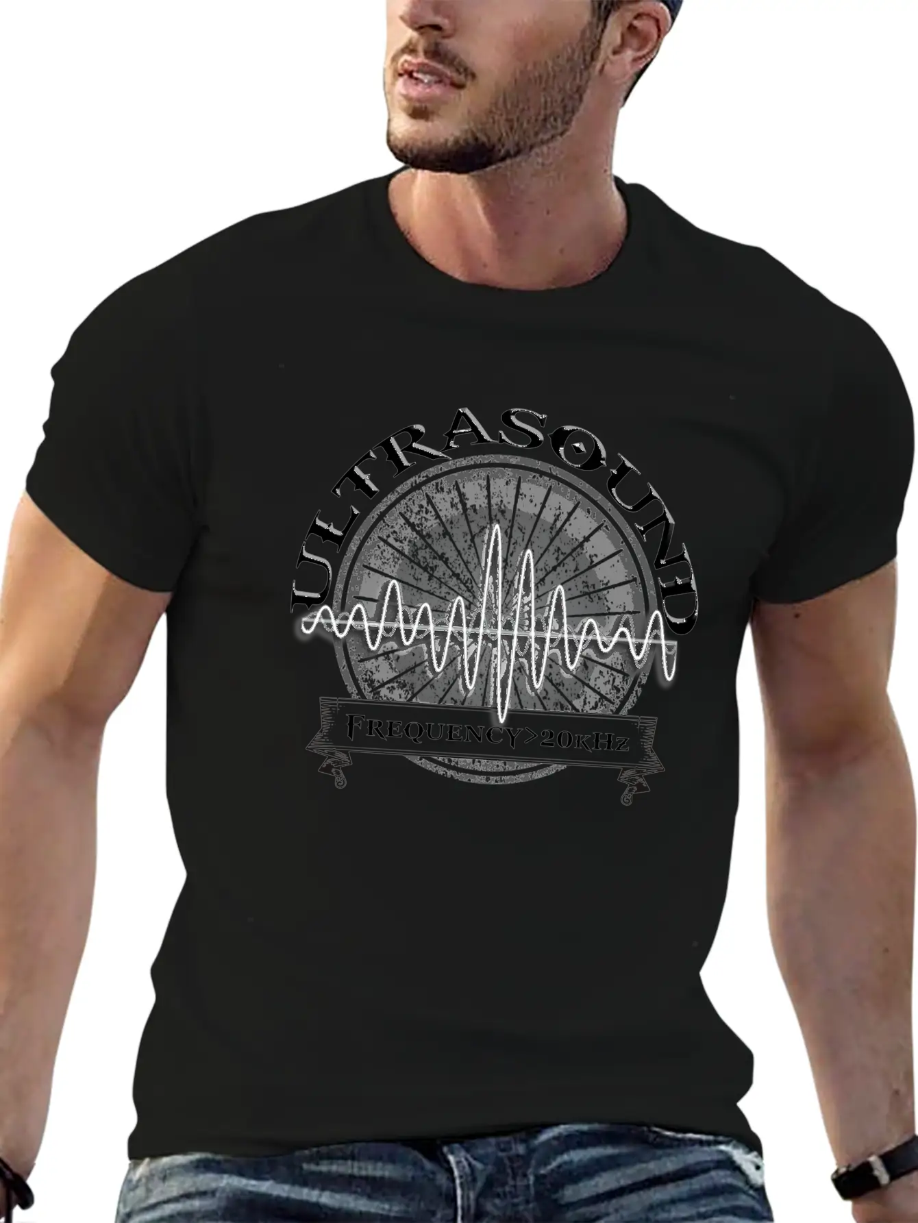 Ultrasound Sound Wave And Frequency Stylish Everyday T-Shirt – Unisex Basic Cotton Tee