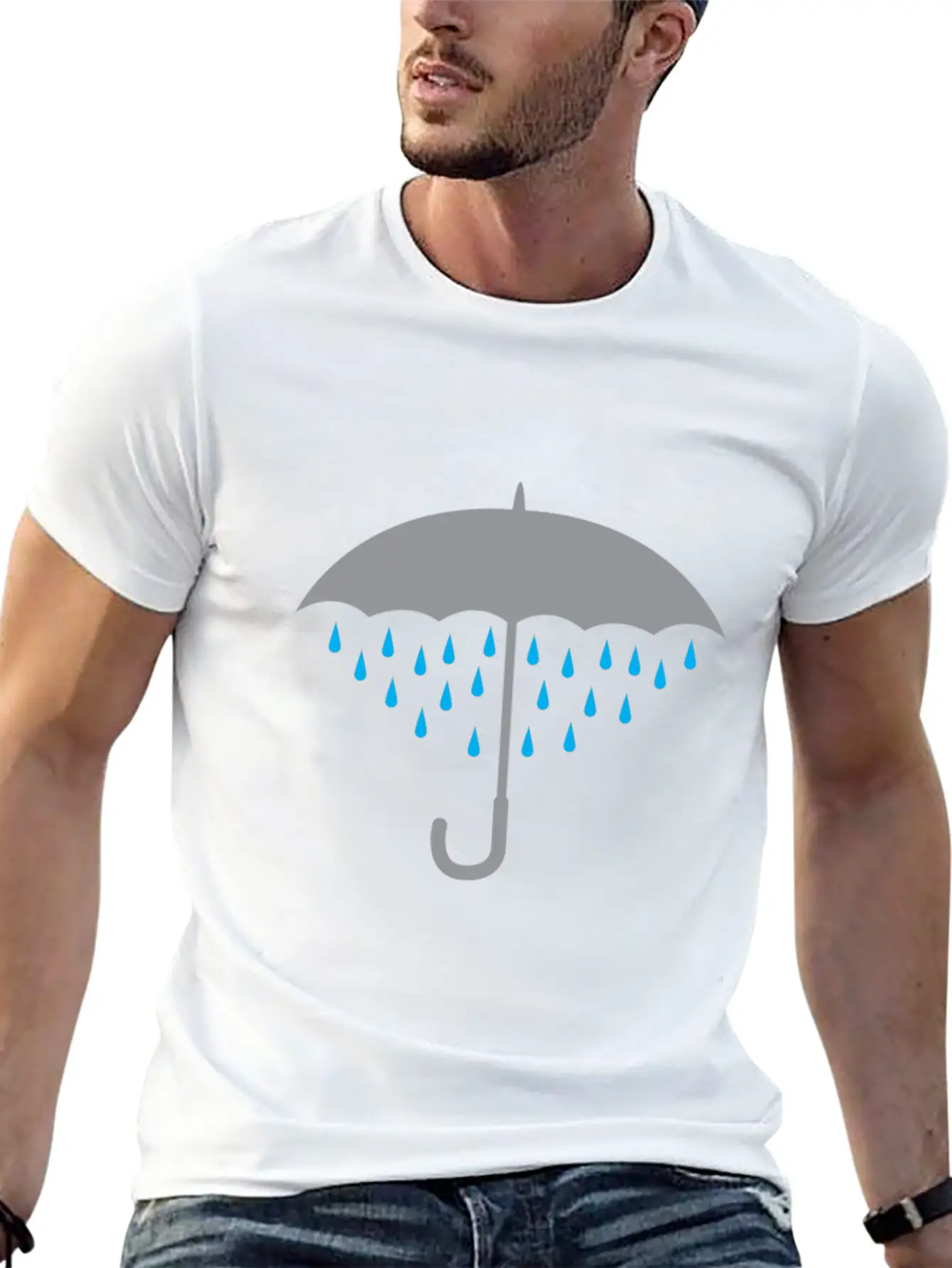 Umbrella Rain Gift Present Christmas Stylish Everyday T-Shirt – Unisex Basic Cotton Tee