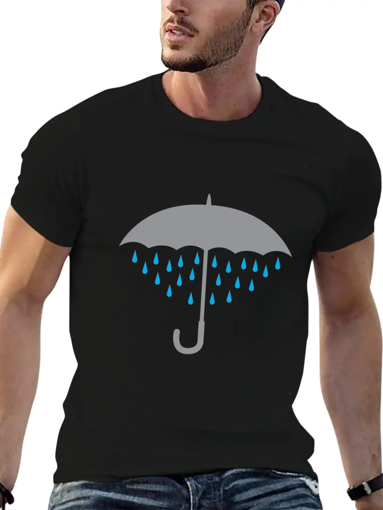 Umbrella Rain Gift Present Christmas Stylish Everyday T-Shirt – Unisex Basic Cotton Tee